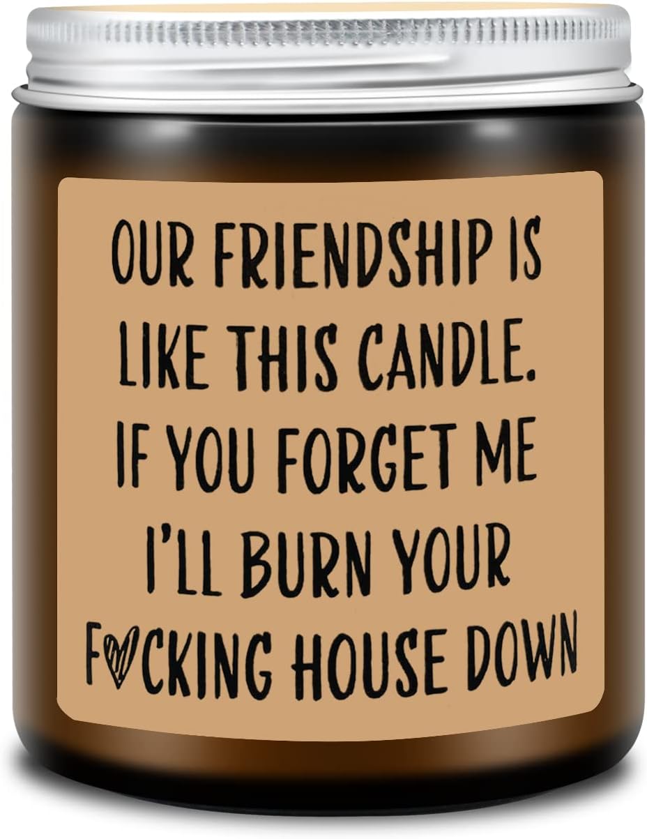 Homsolver Funny Scented Soy Candle Gifts, Our Friendship F Candle - Premium Lave...