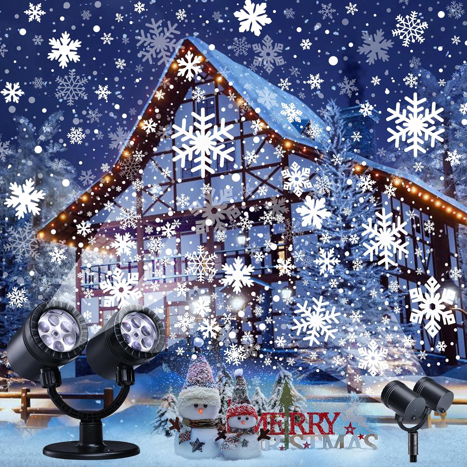Snowflake Christmas Projector Lights, Christmas Decorations Lighting Projector,...