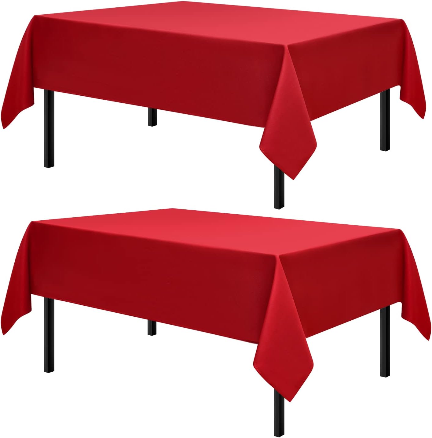 Romanstile Christmas Rectangle Tablecloth, 2 Pack 60 x 84 Inch, Stain and Wrinkl...