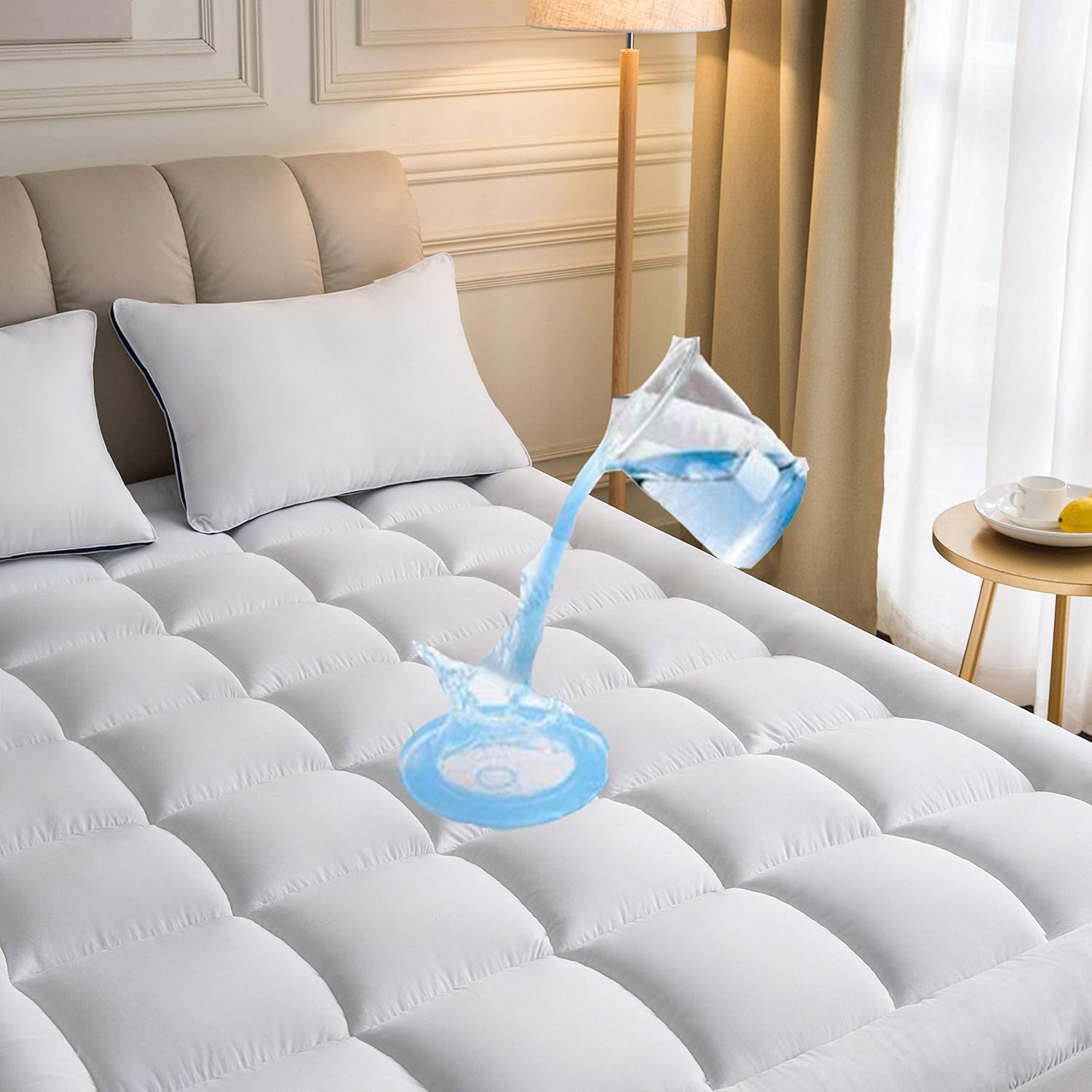 Niagara Waterproof Mattress Topper Twin - Microfiber Fabric Mattress Pad - Thick...
