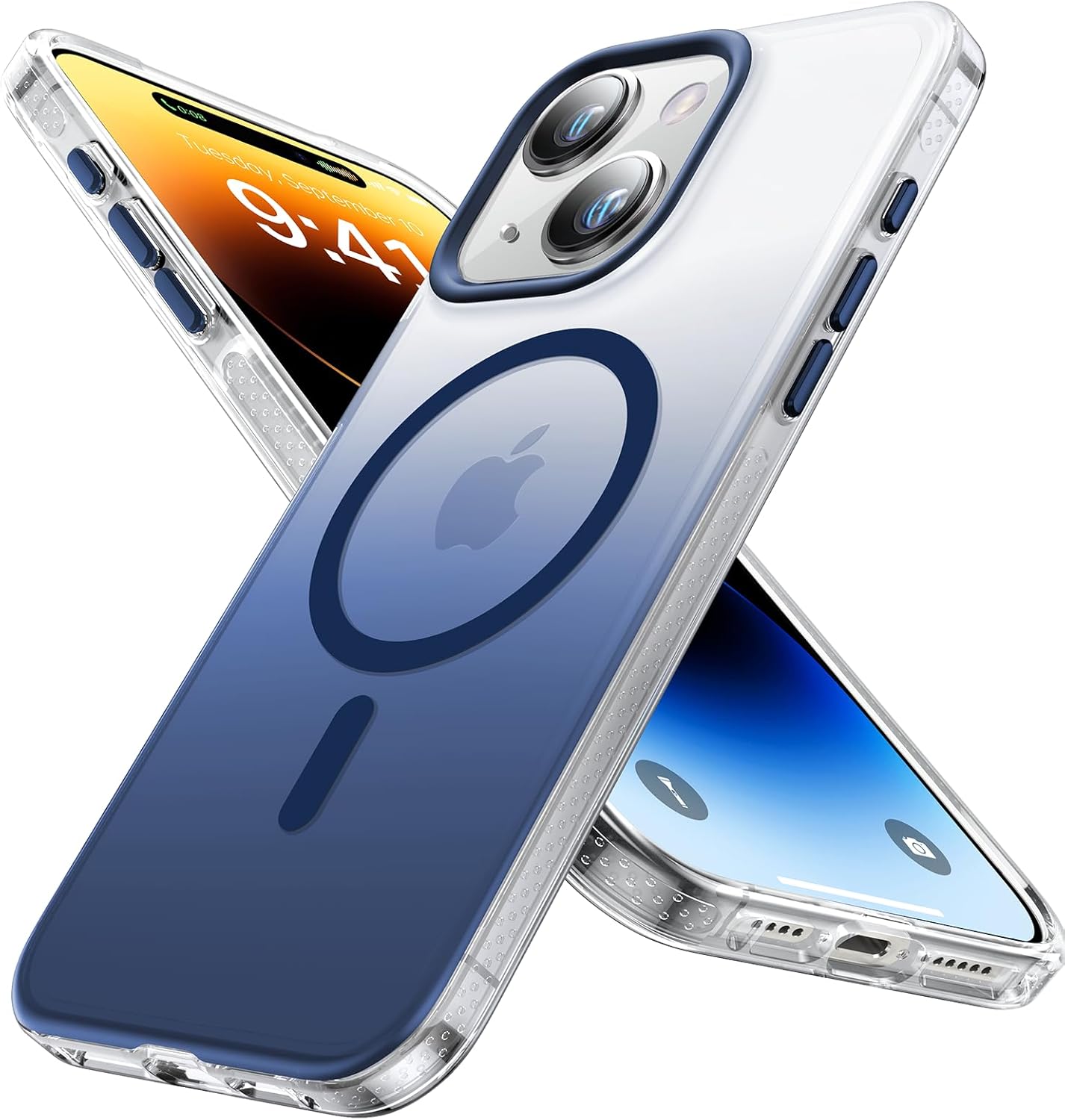 Magnetic for iPhone 13 Case & iPhone 14 Case [Compatible with MagSafe][ Military...