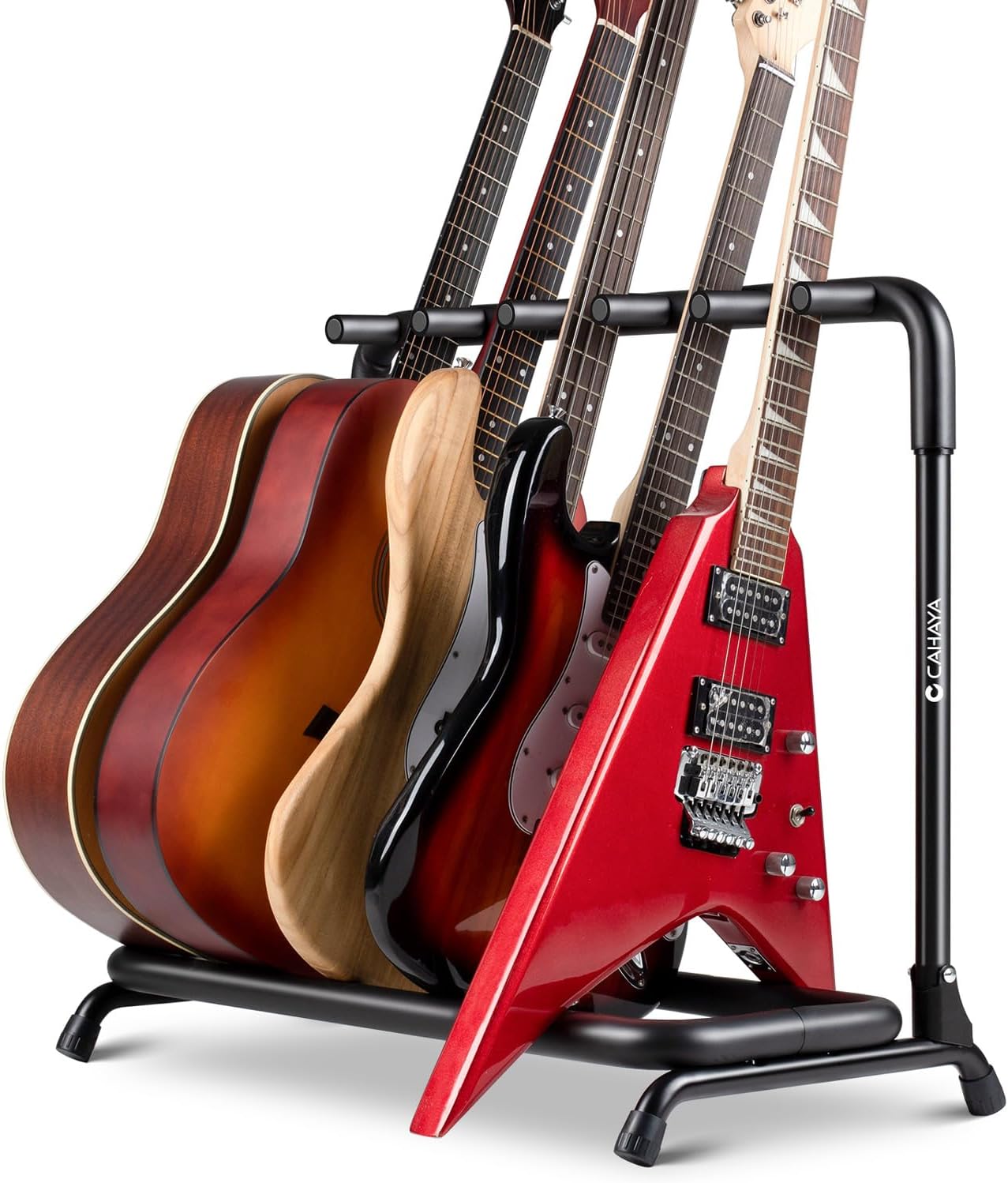 CAHAYA Guitar Stand Multiple Guitar Display Rack Folding Acoustic Guitar Stand R...