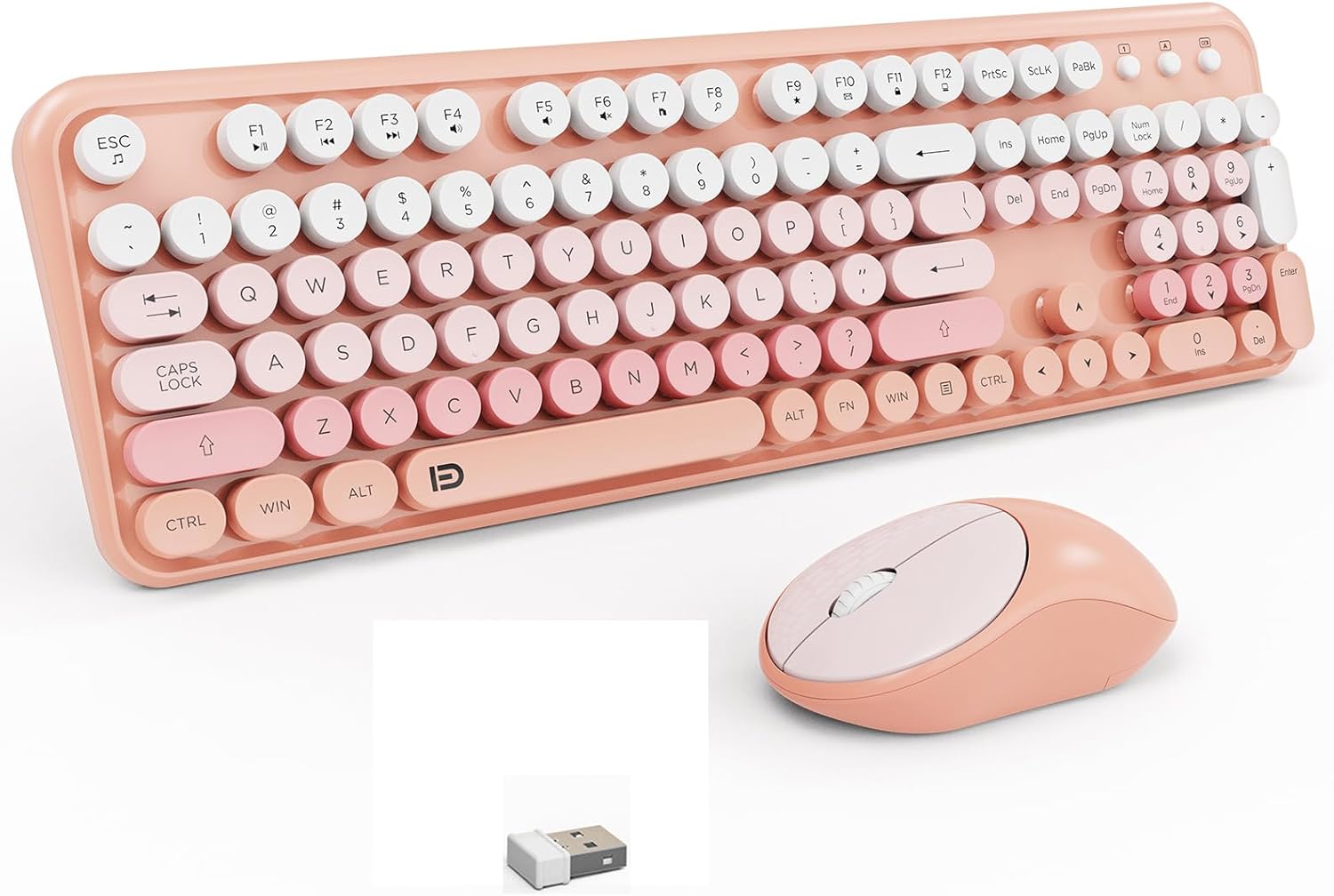 FD 2.4GHz Wireless Keyboard and Mouse Set with Switch Button - Full-Size Keyboar...