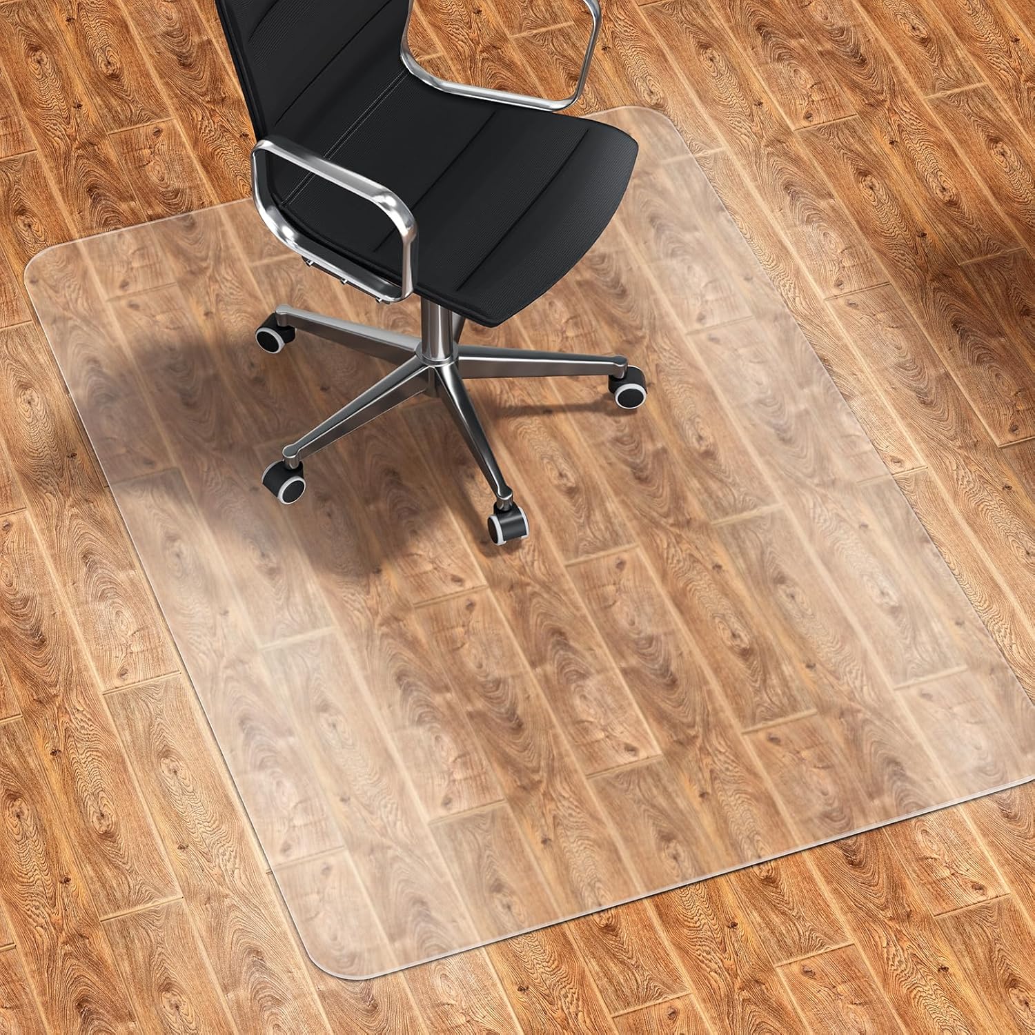 WASJOYE Chair Mat for Hard Floor Office Chair Mat Desks Mats Large 90 * 120cm,Tr...