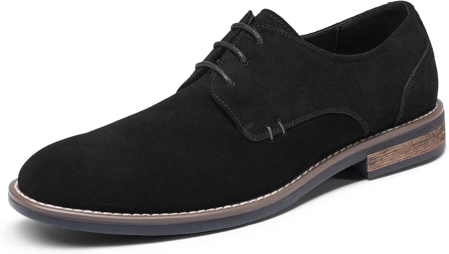 Bruno Marc Men's Suede Leather Lace Up Derbys Brogues Shoes 7 UK Black