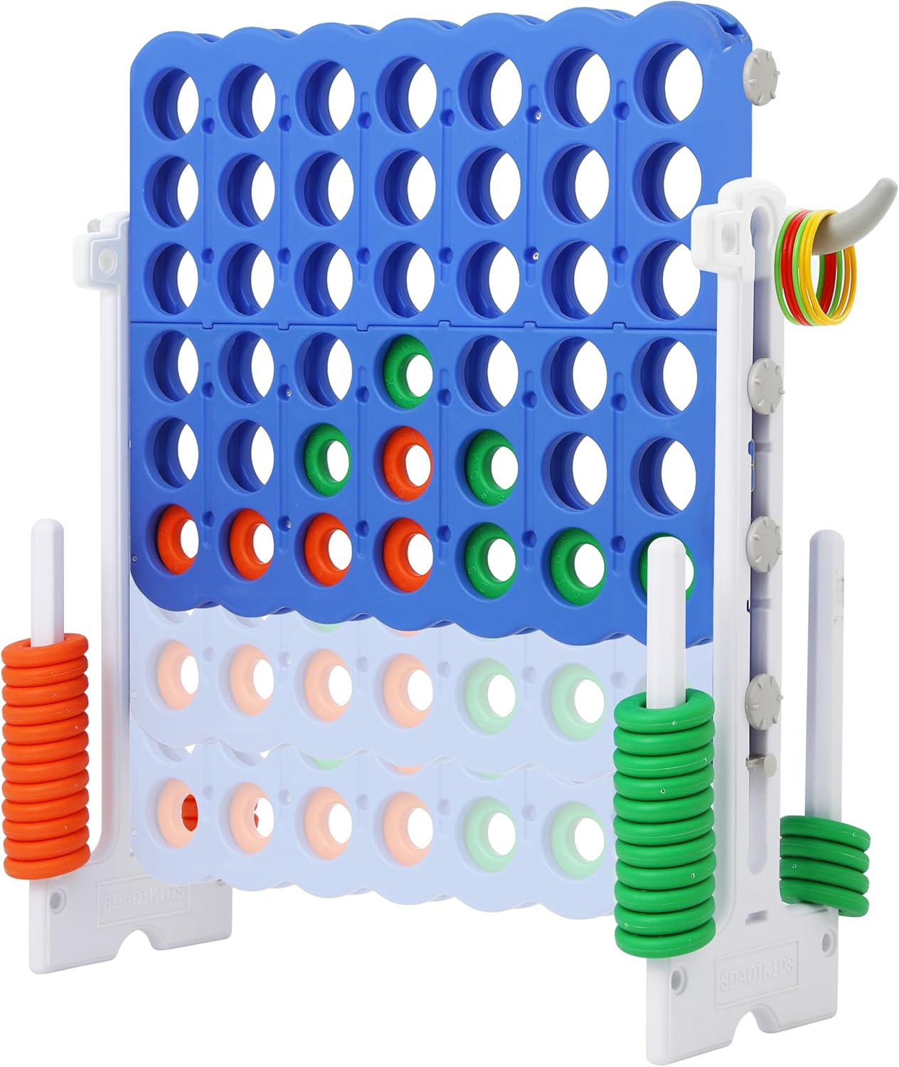SDADI Height Adjustable Giant 4 in a Row Connect Game, 2-in-1 Jumbo 4-to-Score G...