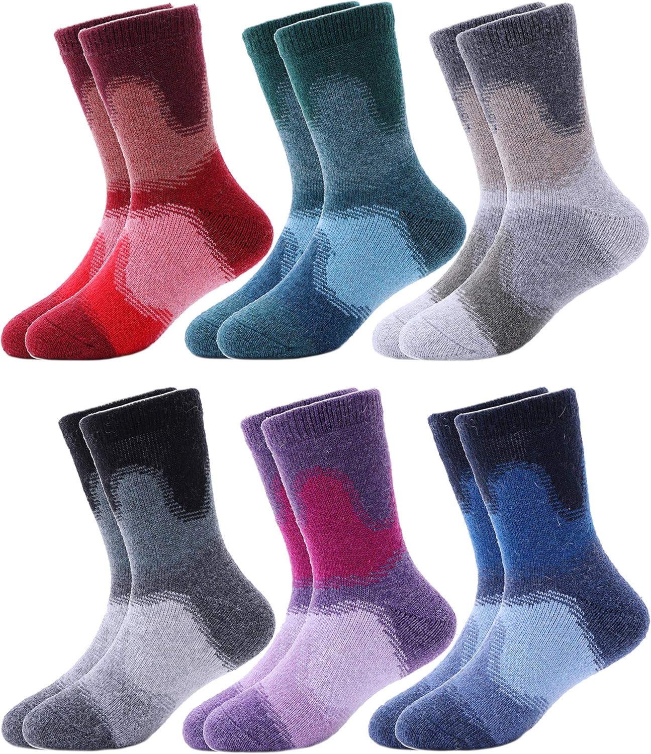 Sandsuced Kids Thermal Warm Merino Wool Socks for Walking Toddlers Boys Girls Wi...
