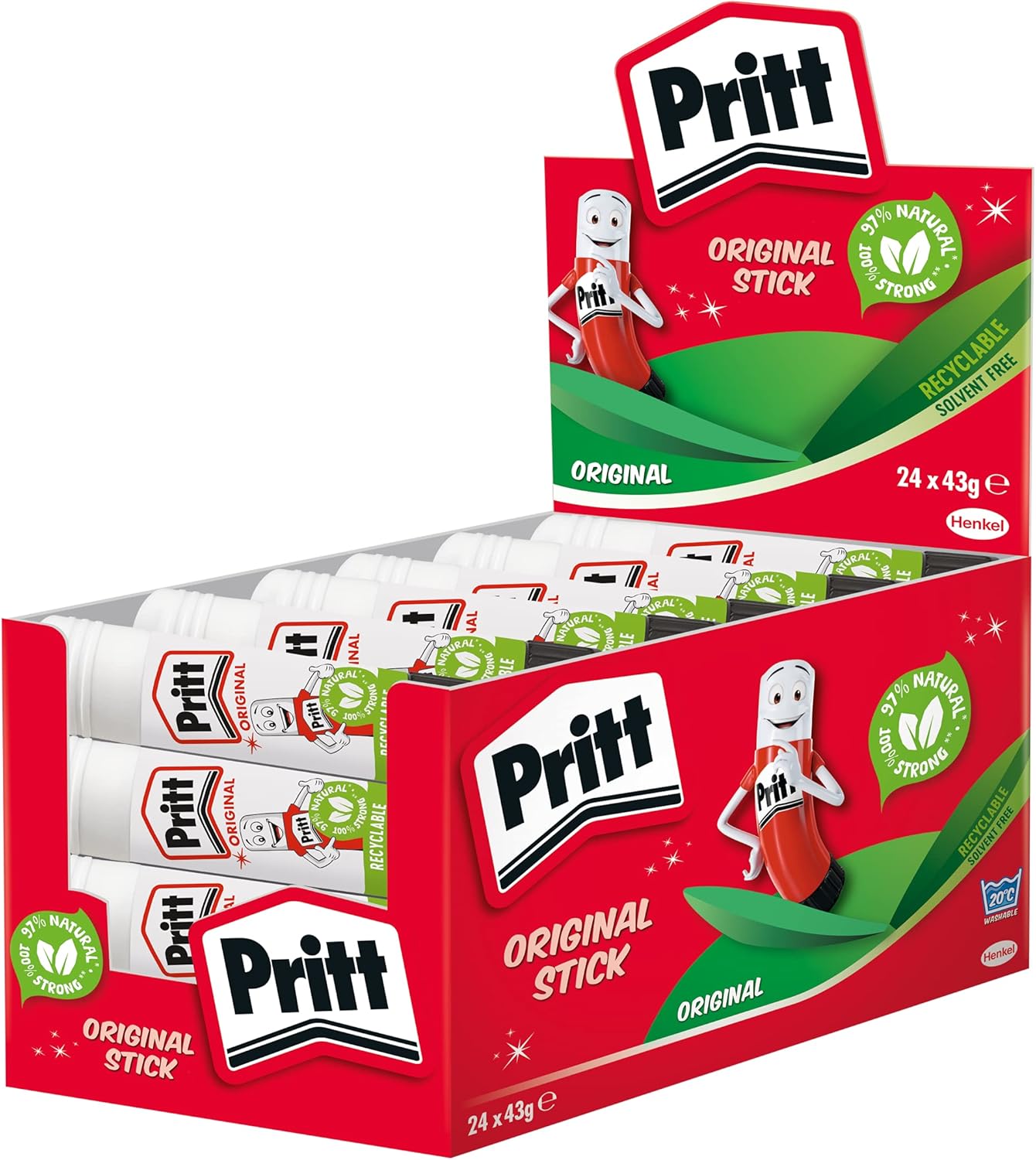 Pritt Glue Stick, Safe & Child-Friendly Craft Glue for Arts & Crafts Activities,...