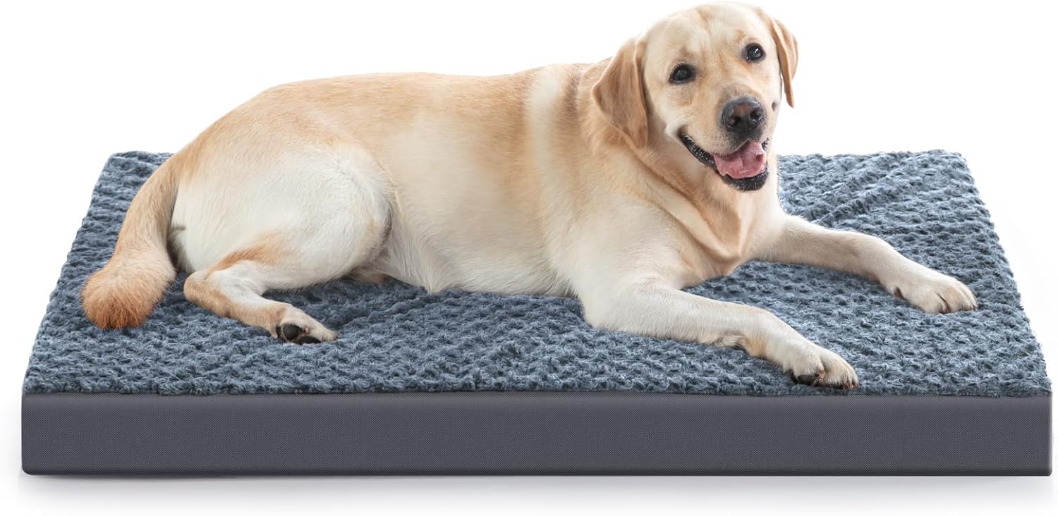 JOEJOY Orthopedic Dog Bed for Extra Large Medium Dogs, Big Egg-Crate Foam Dog Be...