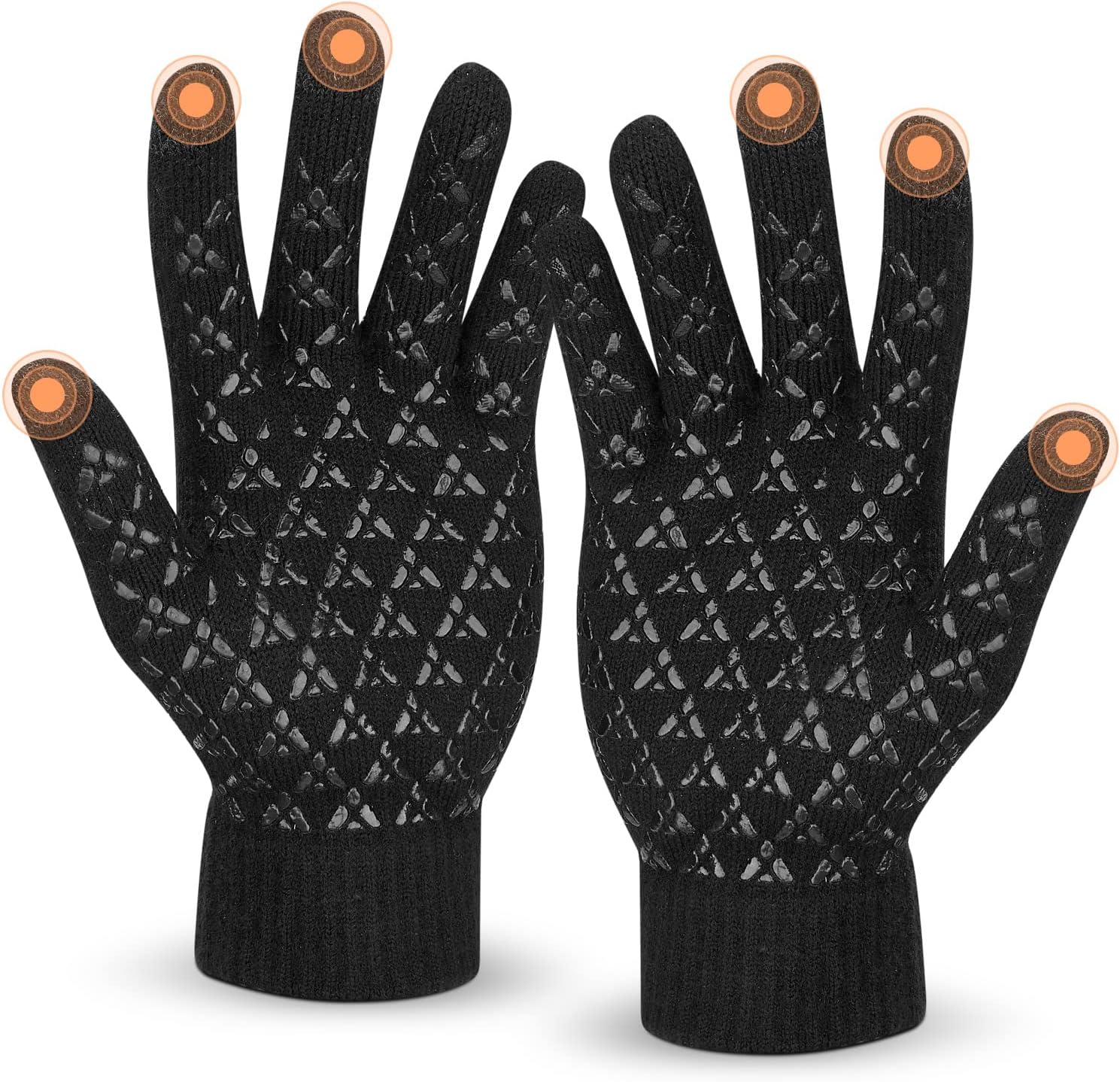 SIHOHAN Thermal Gloves for Men and Women Winter Touch Screen Gloves Anti-Slip Wa...