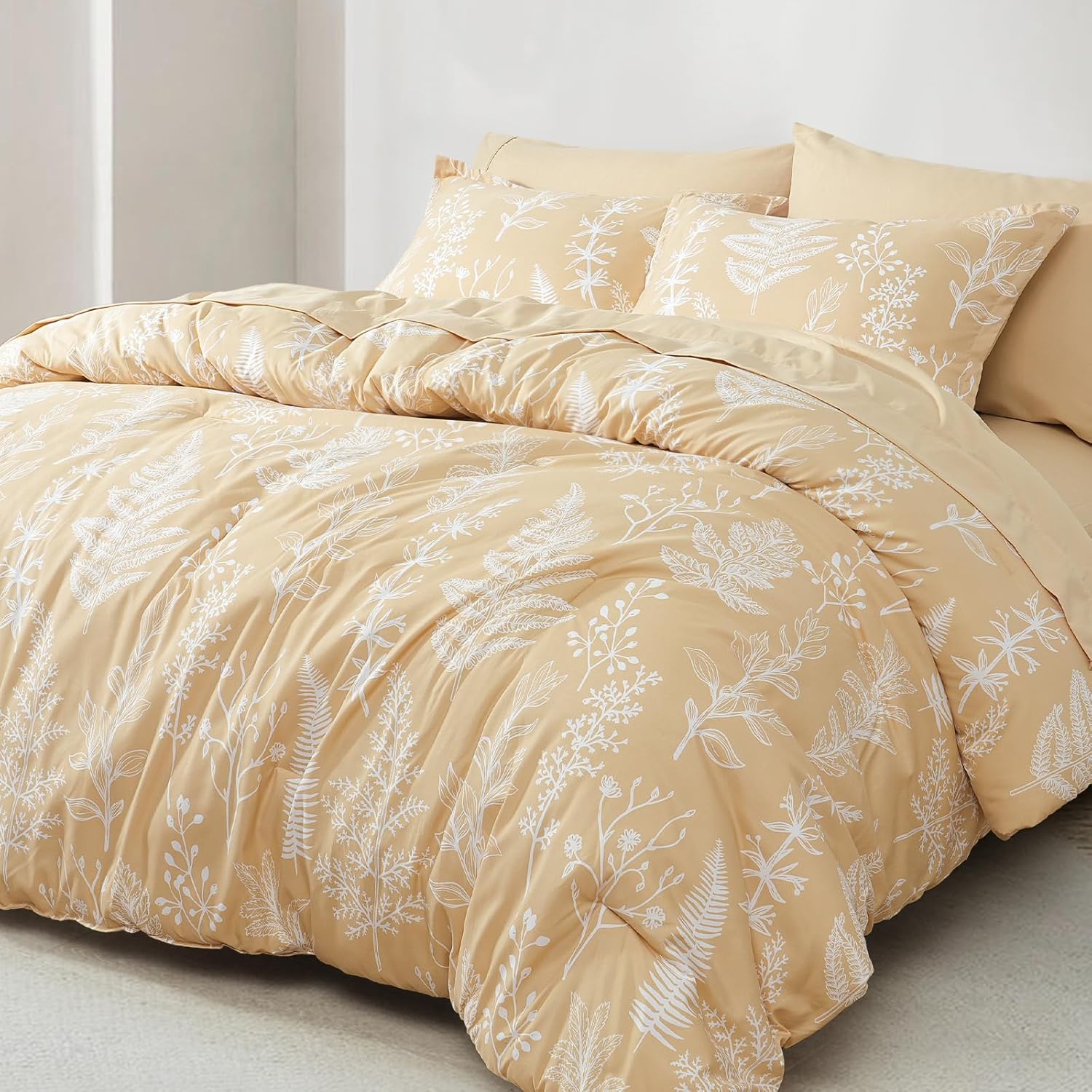 PHF 7 Pieces Queen Comforter Set, Ultra Soft Bed in A Bag Comforter, Special Bed...