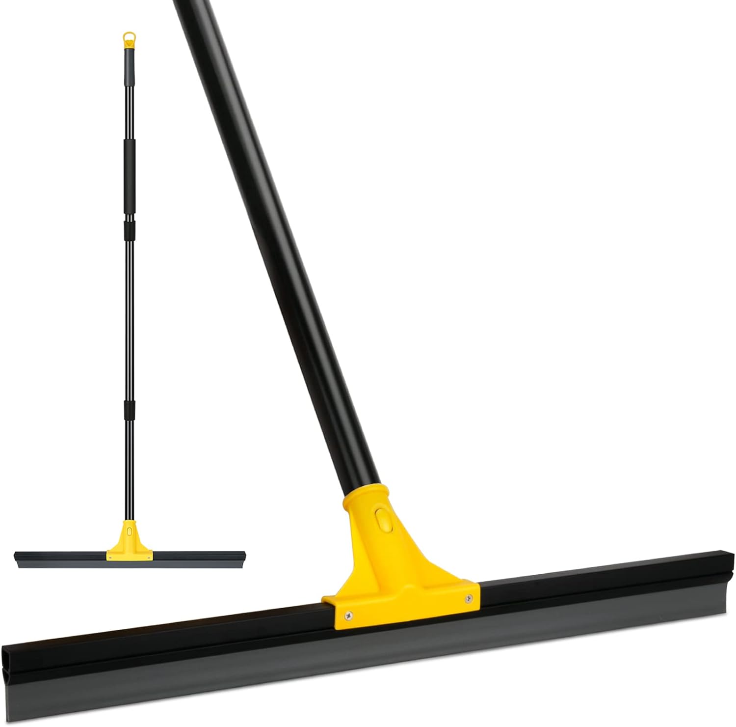 Floor Squeegee Outdoor Heavy Duty, 60cm Rubber Squeegee Broom with Long Handle 1...