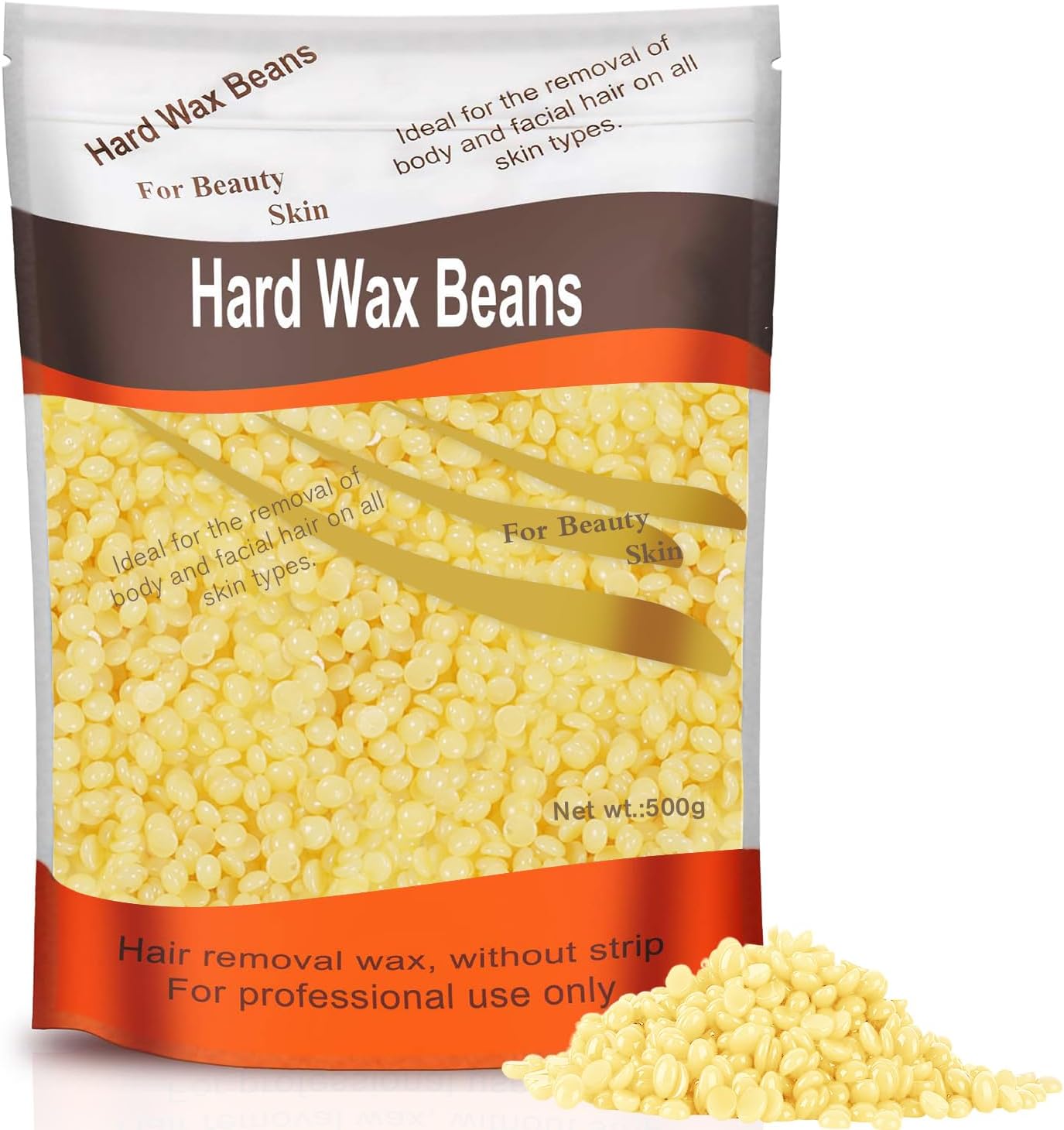 Wax Beads, Professional Hard Wax Beads 500g Hair Removal for All Body, Brazilian...