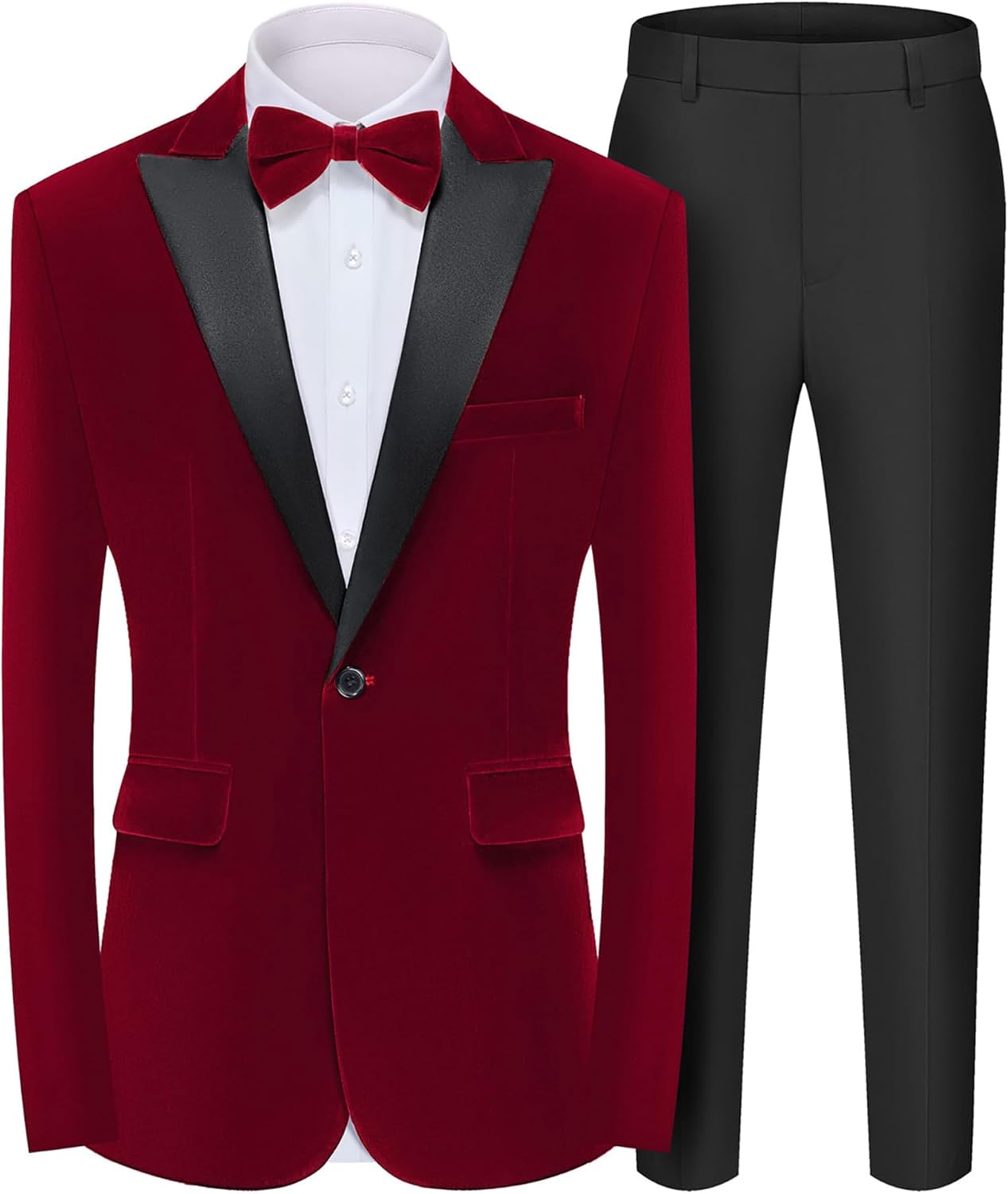 Mage Male Men's Suit, Special Tuxedo Blazer with Peak Lapel, Innovative One Butt...
