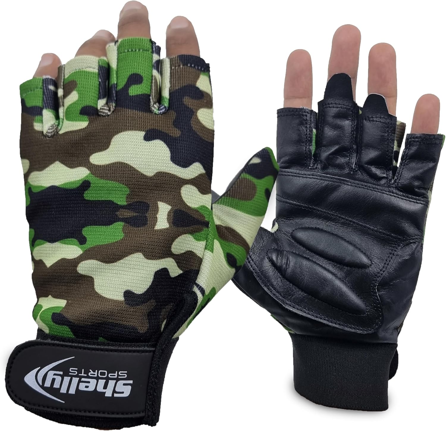 Shelly Wheelchair Gloves Real Leather Palm Gloves Mobility Padded Gloves Breatha...