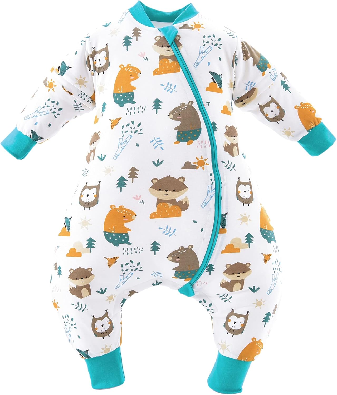 Chilsuessy Sleeping Bag with Feet, 2.5 Tog Sleeping Bag Baby, Removable Sleeves,...