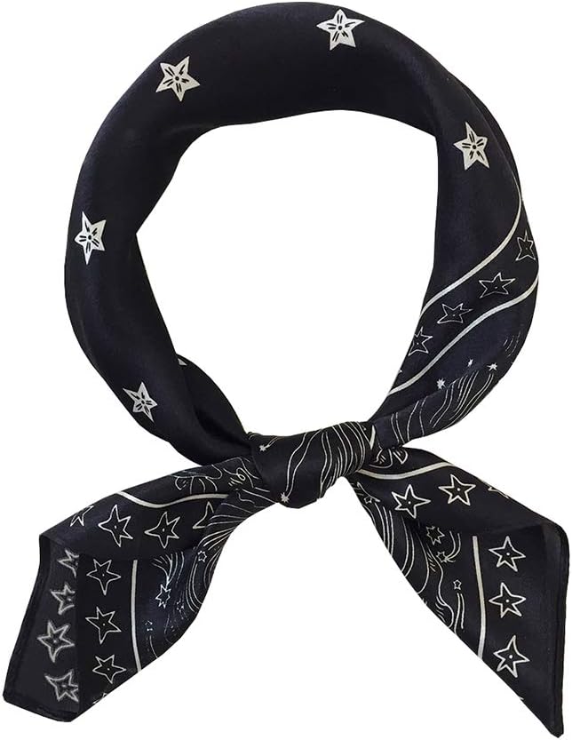 100% Mulberry Silk Scarfs for Women-Lightweight Square Satin Head Scarf-Small Si...