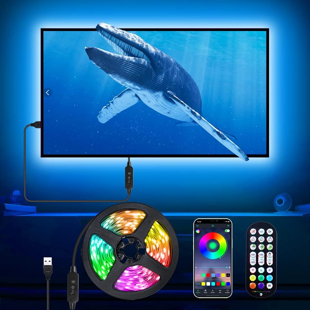 Daymeet TV Led Lights for TV Led Backlight 5M USB TV Led Light Strip for 55-85 i...