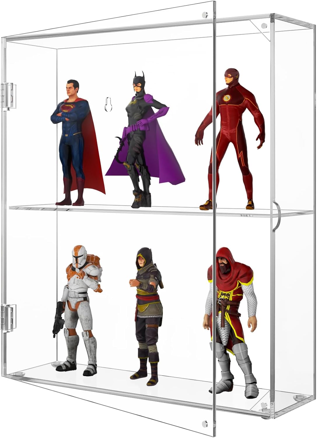 NIUBEE Acrylic Display Case, Clear Display Case for Funko Pop Figures, Wall Moun...