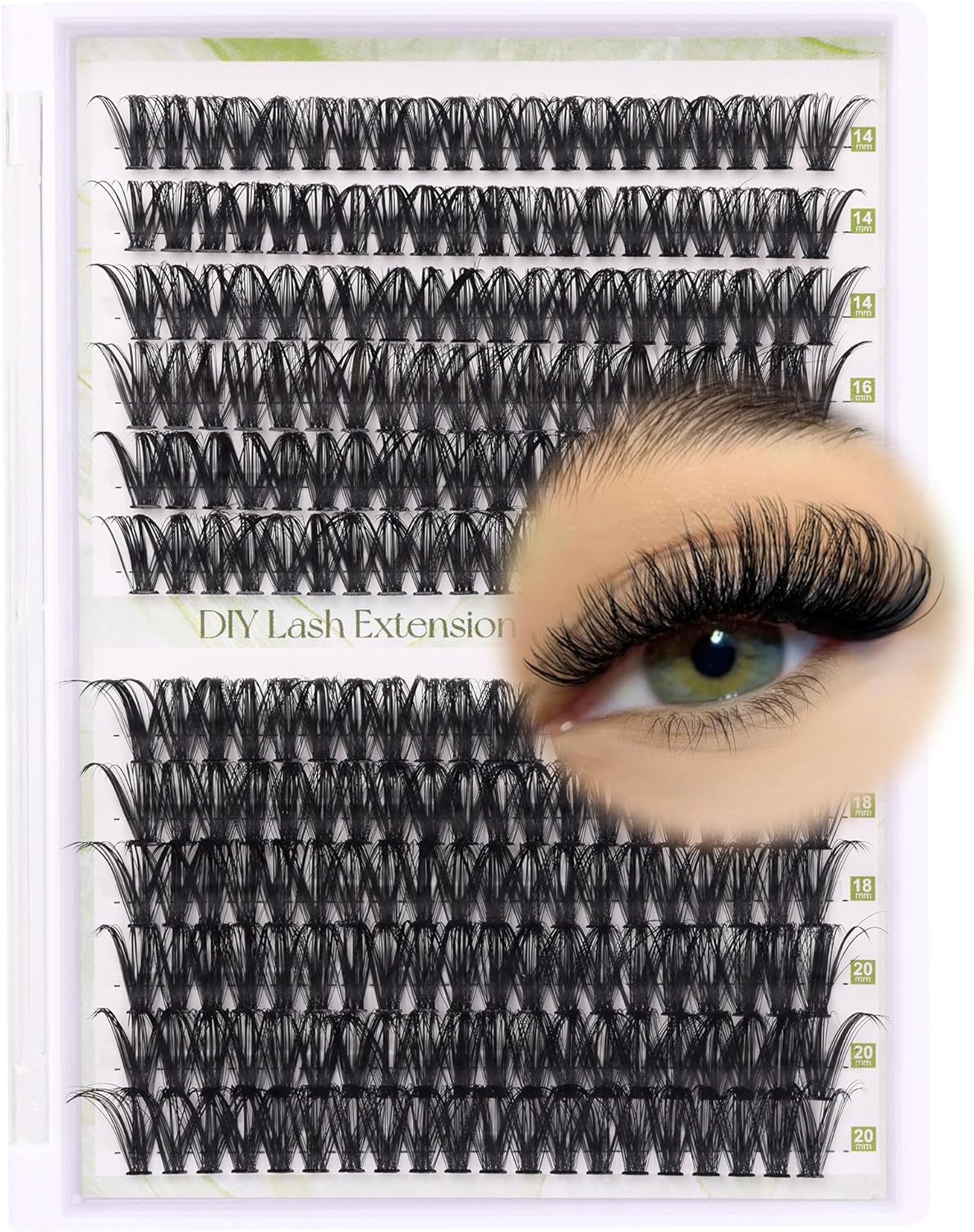 ALICE Lash Clusters DIY Lash Extensions 240PCS 14-20MM Individual Lashes Cluster...