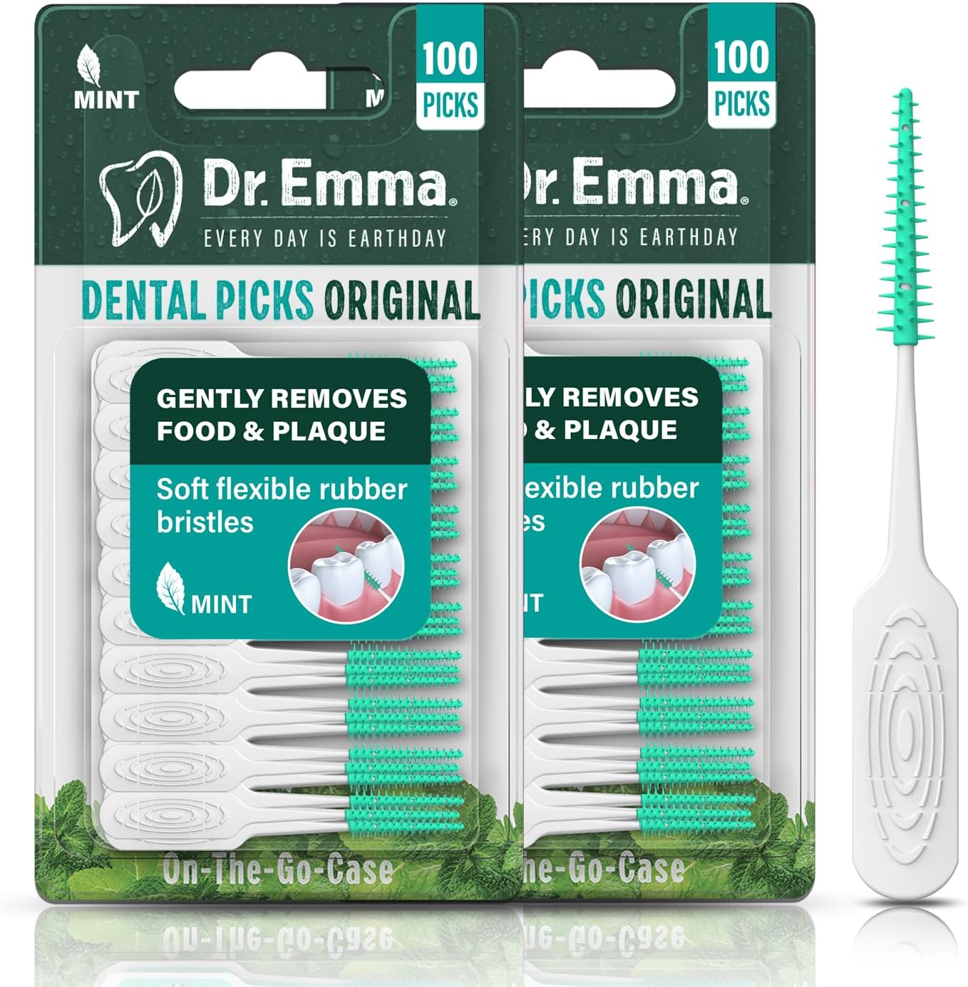 Original Dental Picks Mint Soft Rubberized Tooth Picks Easy to Use Brush Picks 1...