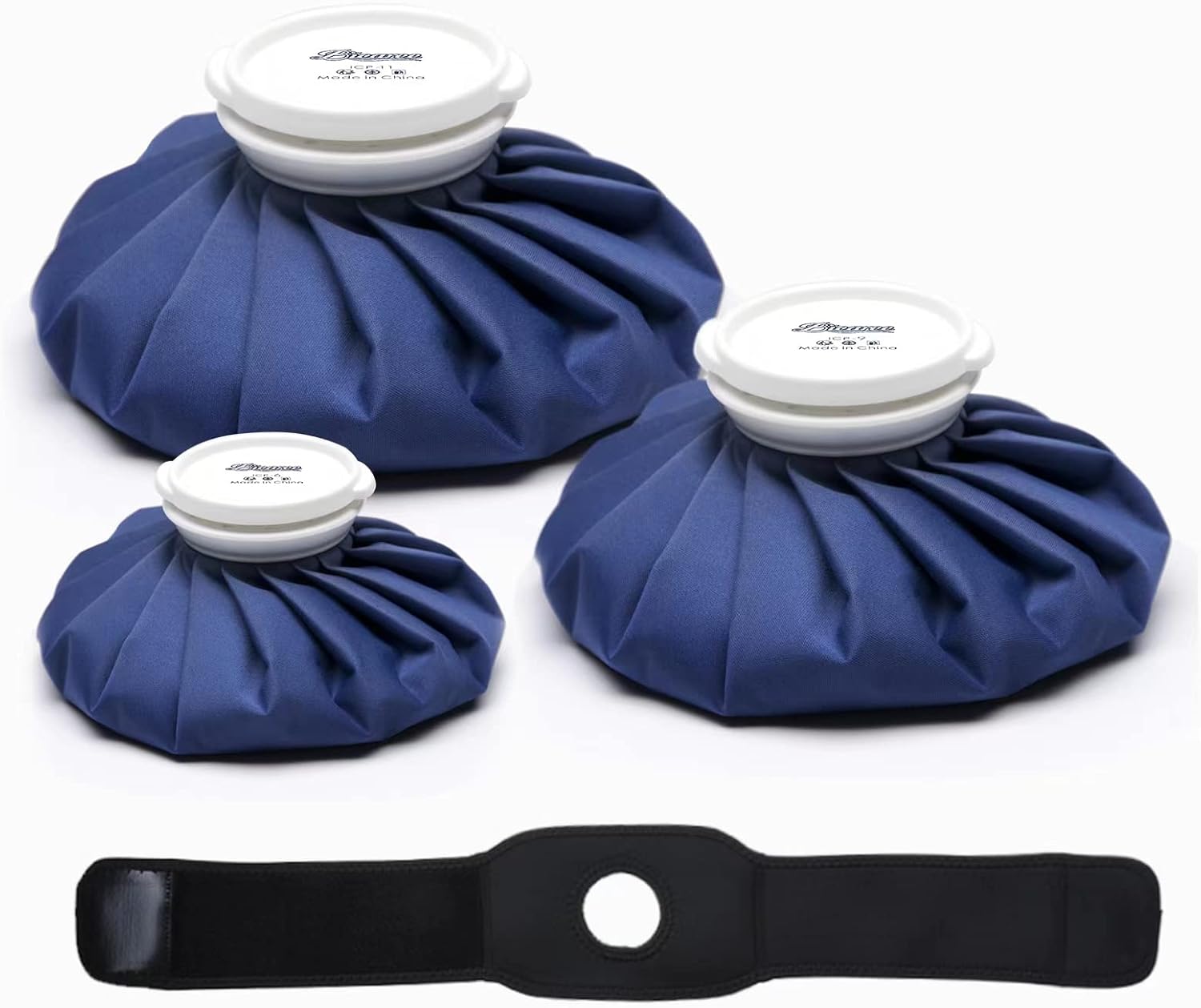 BICAREE Ice Packs for Injuries Reusable, Ice Cold Pack, Ice Bags Hot Water Bag f...