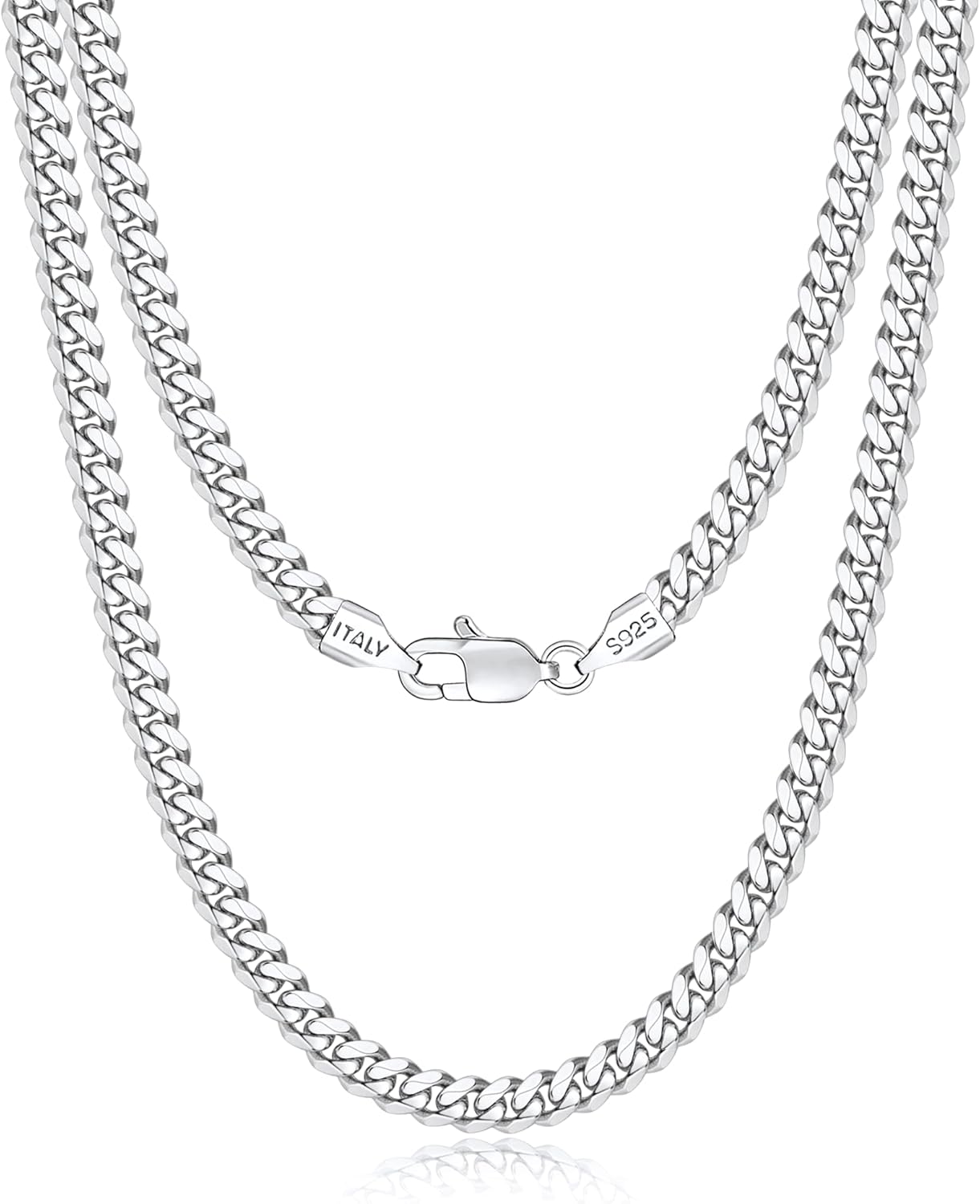 Italian Solid 18k Gold Over 925 Sterling Silver Chain Necklace for Men Women, 3....
