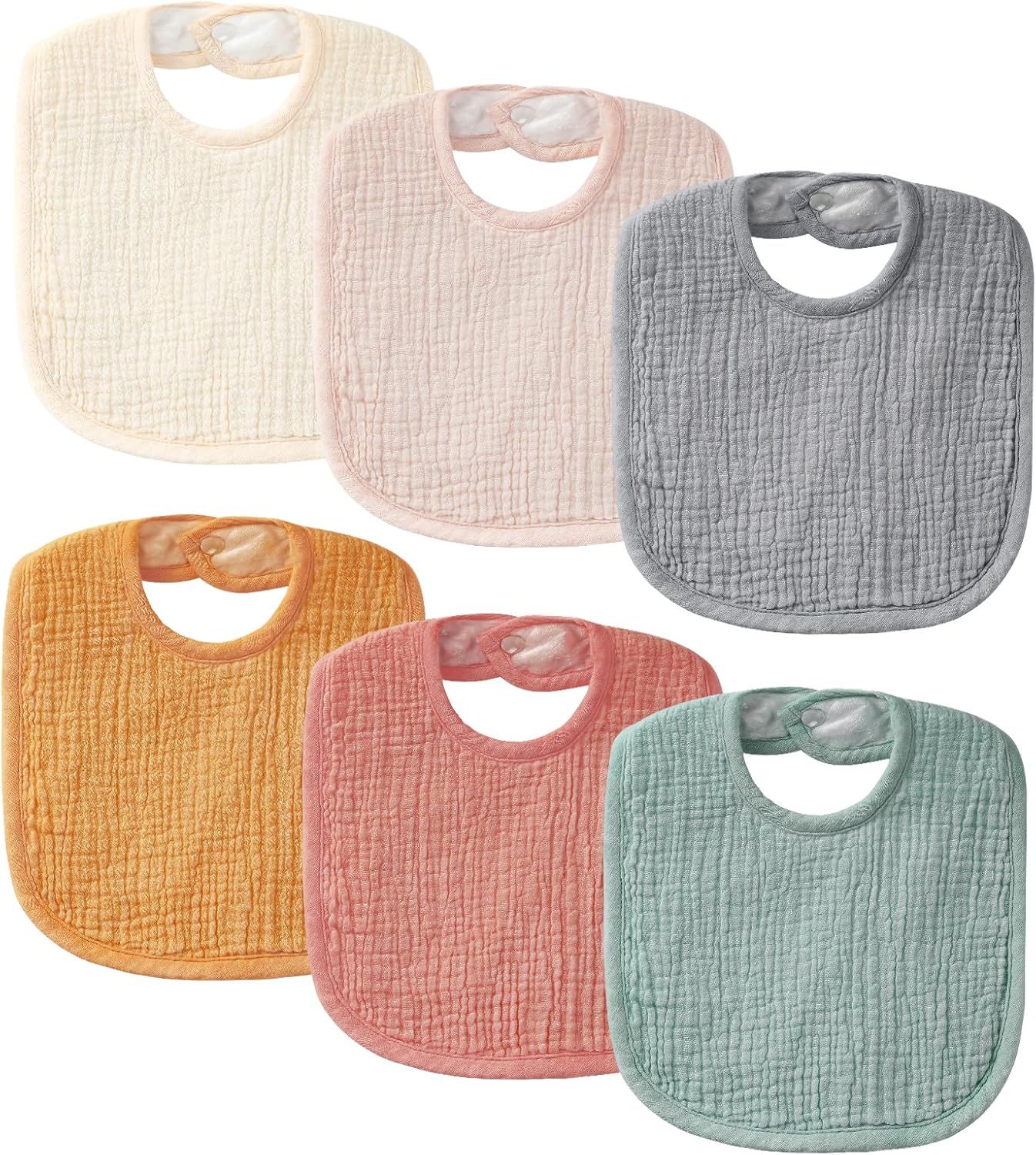 Muslin Baby Bibs for Unisex Boys Girls, Soft Cotton Baby Drool Bibs, Drooling an...