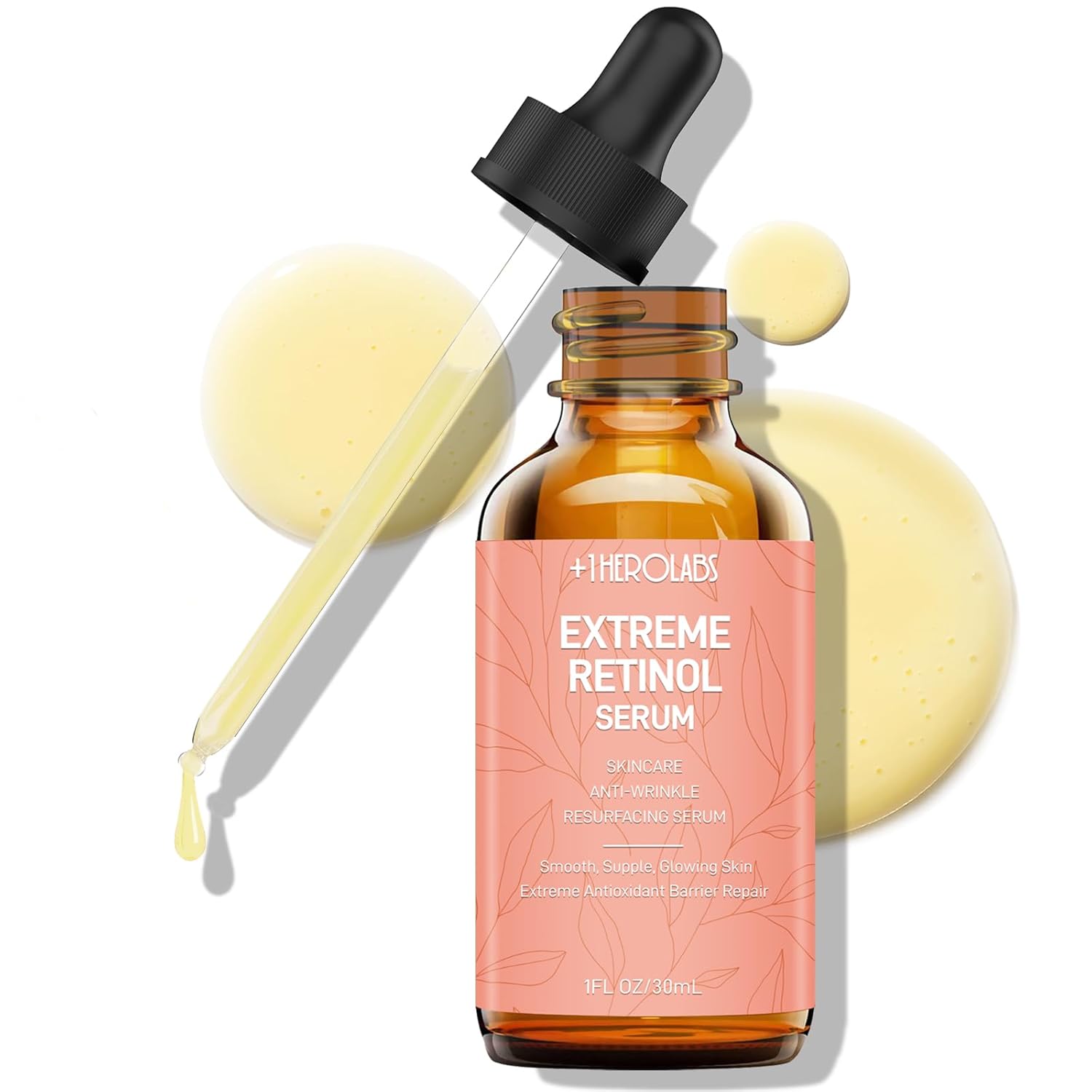 Retinol Serum for Face 2.5%, B5 Resurfacing Retinol Serum with Vitamin C, Vitami...