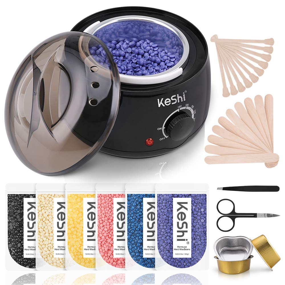 KeShi Waxing Kit,Wax Warmer for Painless Hair Remo...