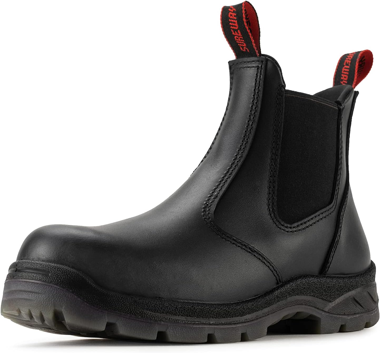 SUREWAY Men's Slip-On Work Boots for Men,Upgraded Slip/Water Resistant,Static Di...
