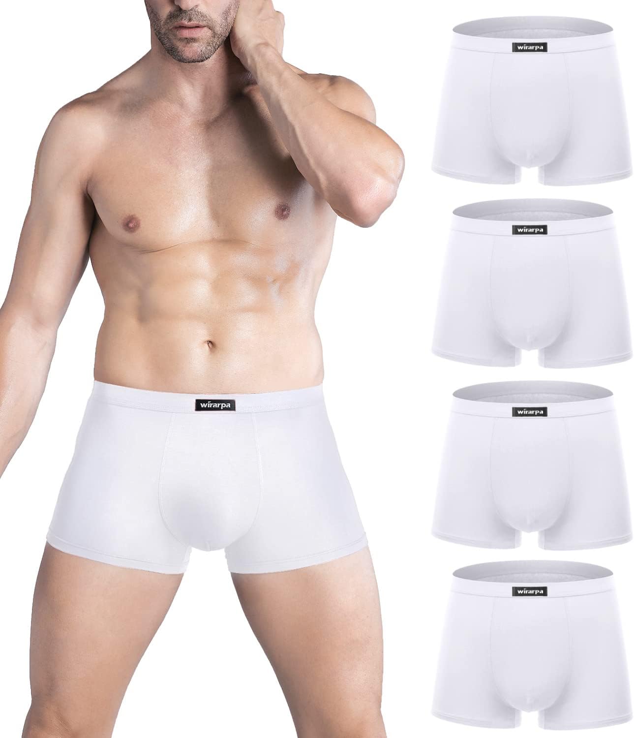 wirarpa Mens Mirco Modal Underwear Trunks Soft Boxer Shorts Gents Microfibre Und...