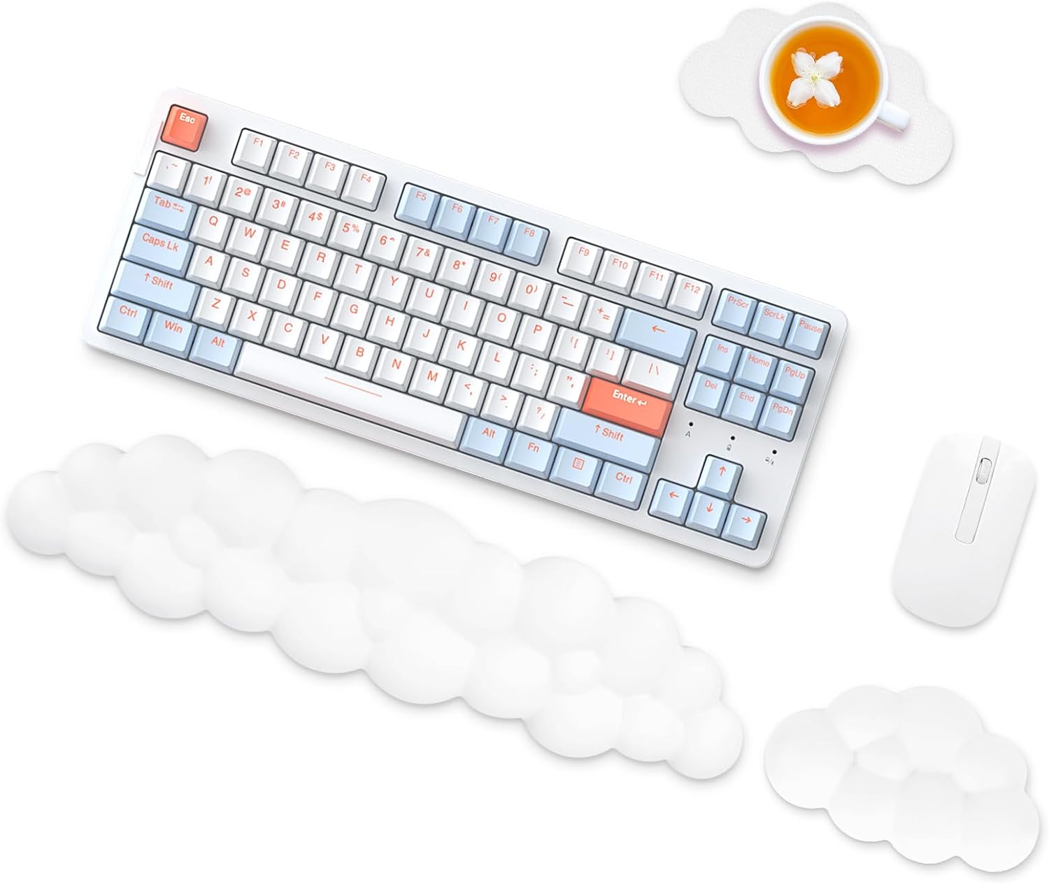Wasarmir Cloud Keyboard Wrist Rest, Soft Memory Foam Ergonomic Keyboard Wrist Su...