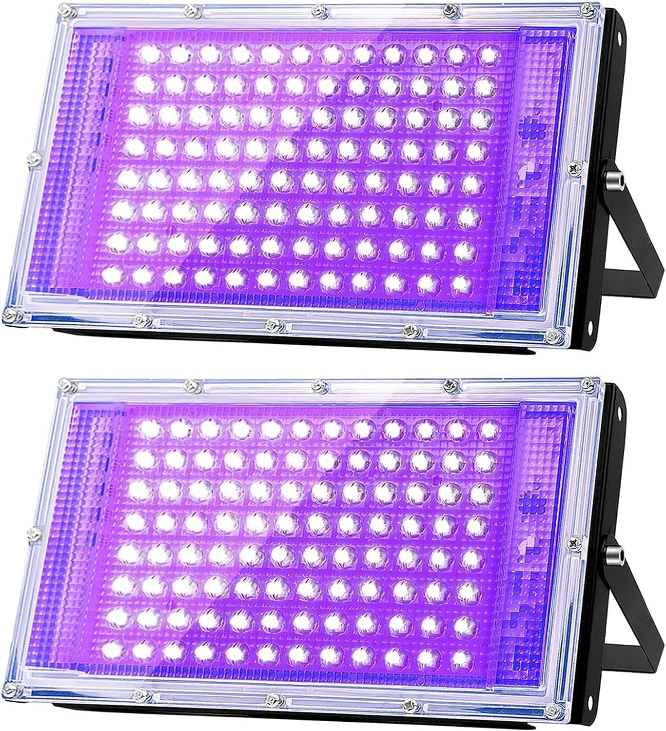 100W LED UV Black Light, Powerful UV Spotlight, IP66, 395nm UV Lamp for Christma...