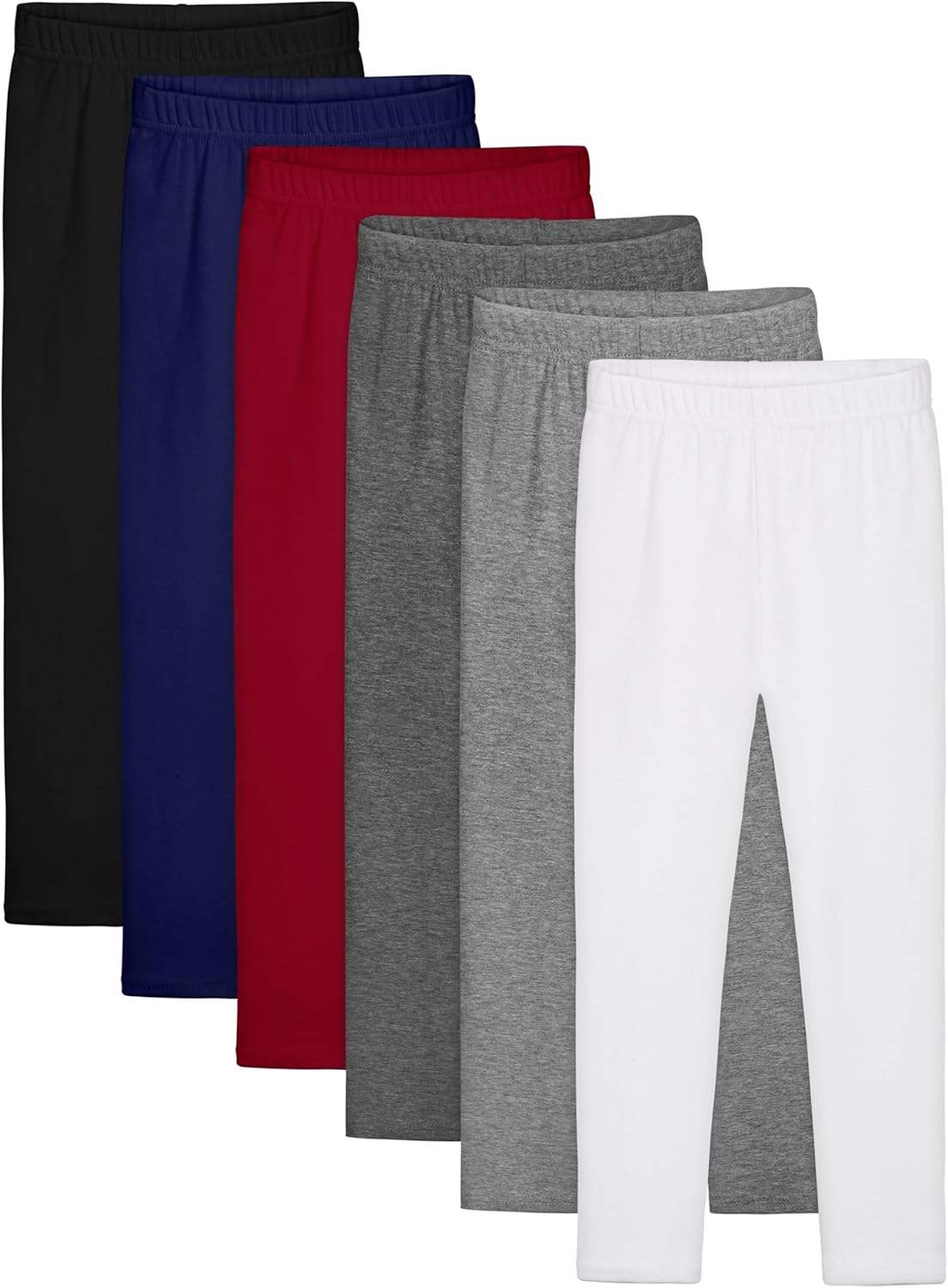 Resinta 6 Pack Girls Leggings Cotton Ankle Length Leggings Comfortable Stretchy...