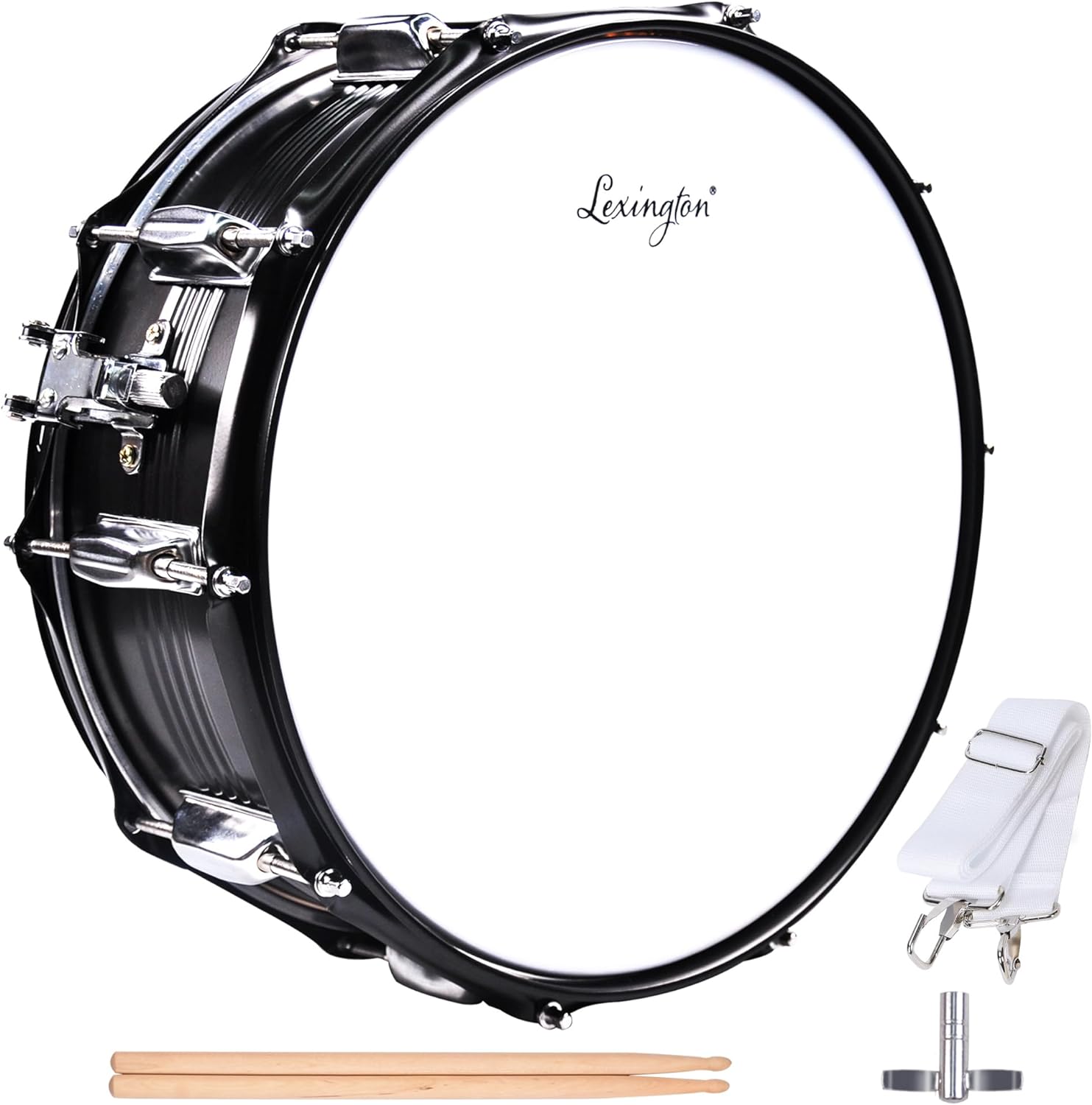 Lexington SD403S Snare Drum Set Student Steel Shell 14 X 5.5 Inches with 10 Lugs...