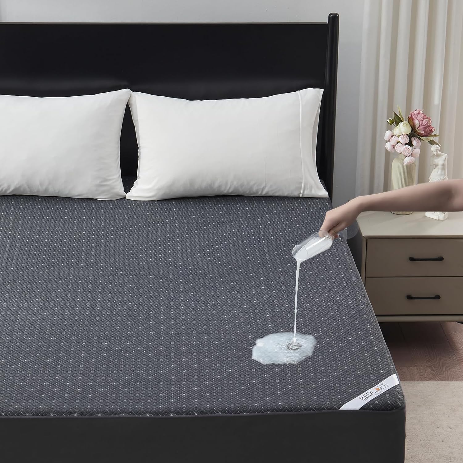 BEDLORE Twin Mattress Protector, Special Waterproof Noiseless Mattress Cover, In...