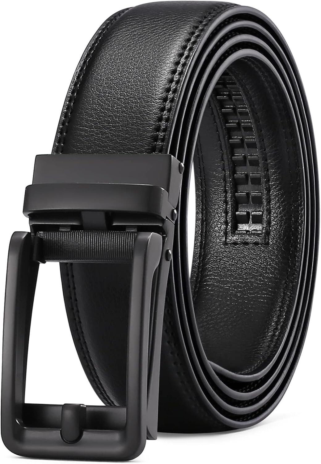 SENDEFN Men's Leather Dress Casual Belt 1 3/8" Automatic Adjustable Click Buckle...