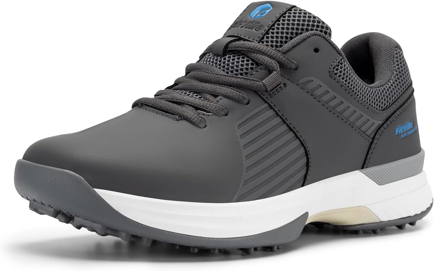 FitVille Men's Golf Shoes, Premium Golf Shoes with Extra Wide Fit, Special Casua...