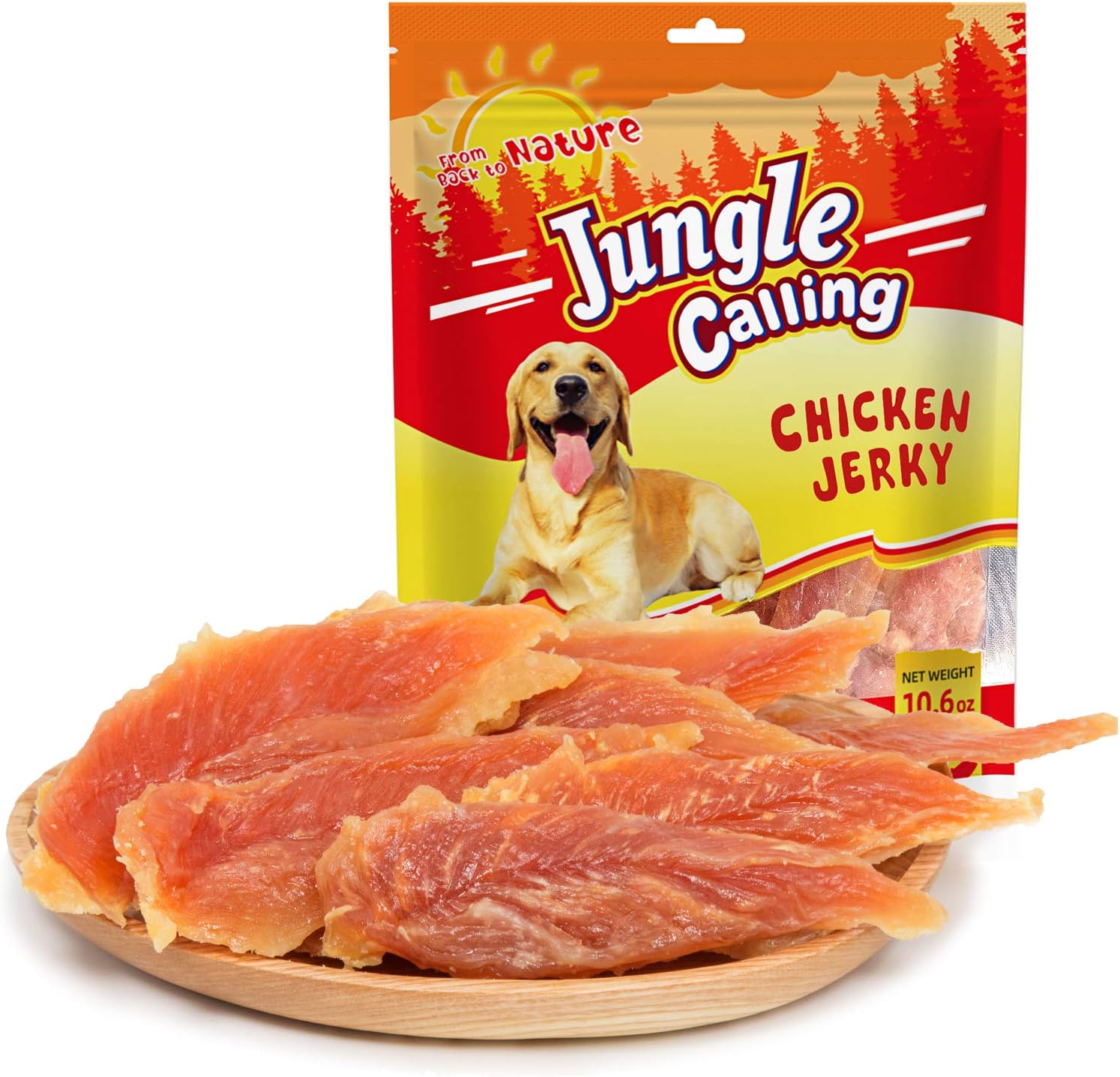 Jungle Calling Dog Treats Chicken Jerky Training Treats, Slow Roasted Snacks for...