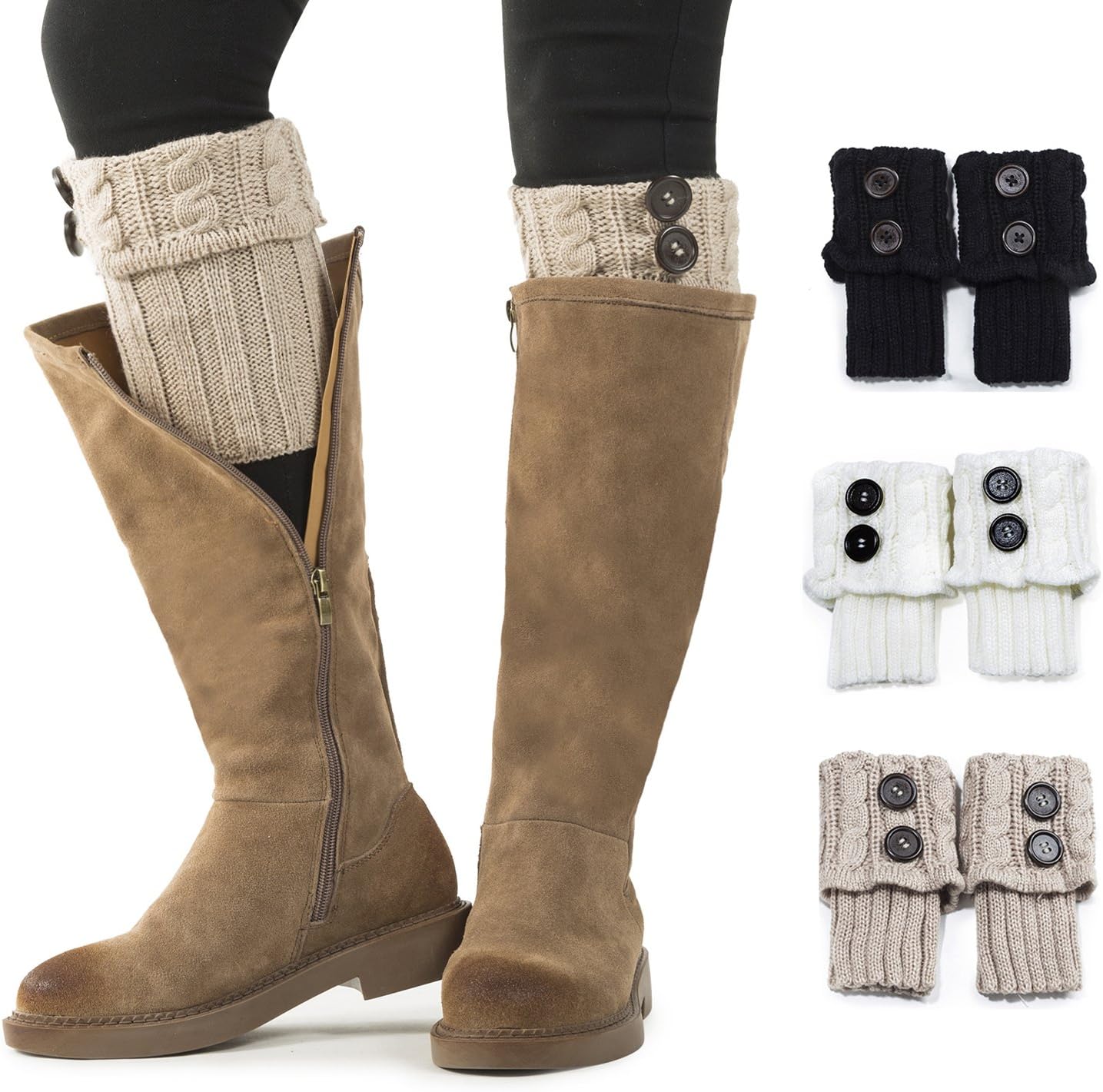 REDESS Women Boot Knit Cuffs, Special Short Crochet Leg Warmers, Unique Variety...
