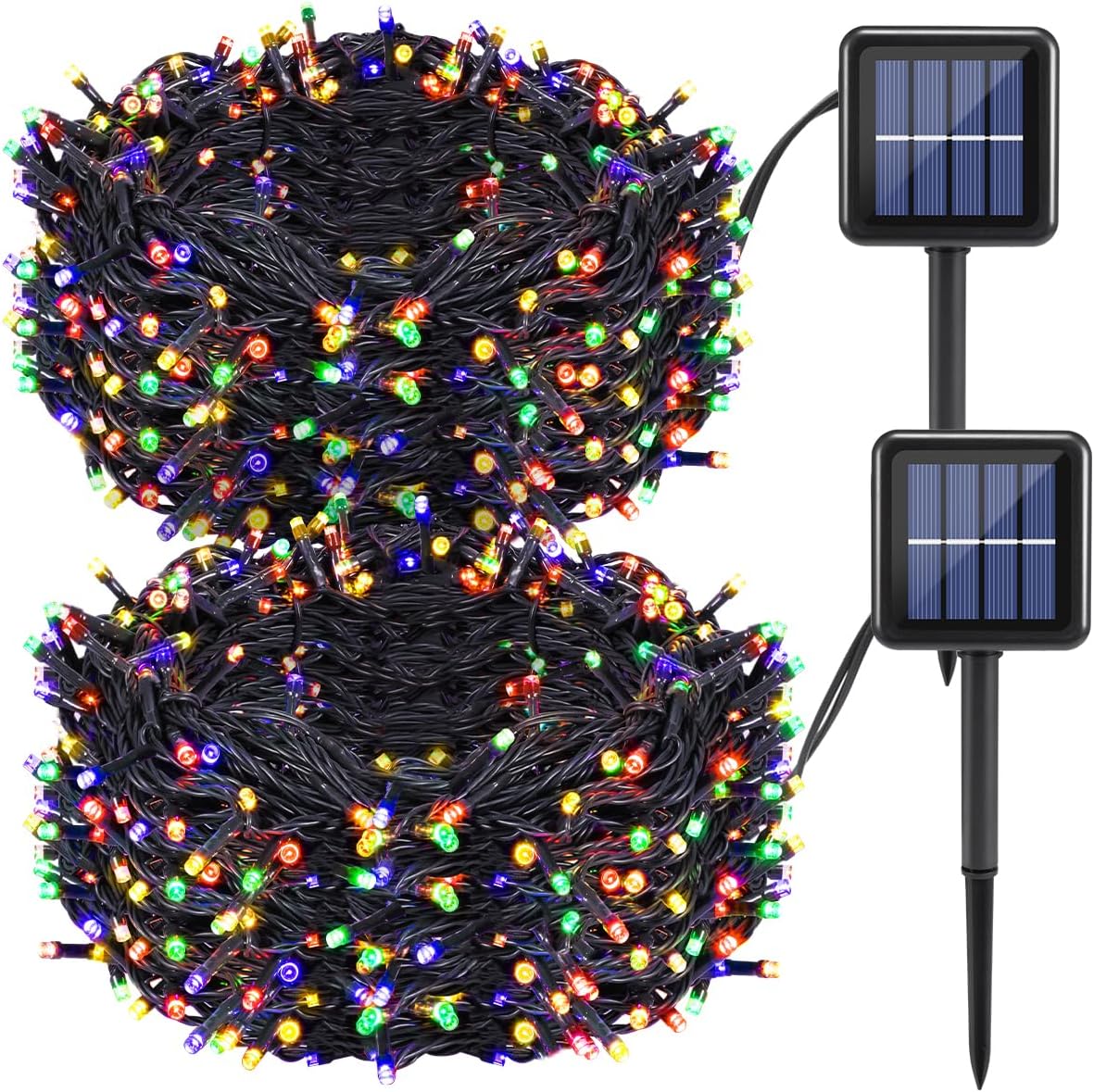 Multicolor Christmas Lights Outdoor, 440LED Solar Christmas Lights Outdoor Water...