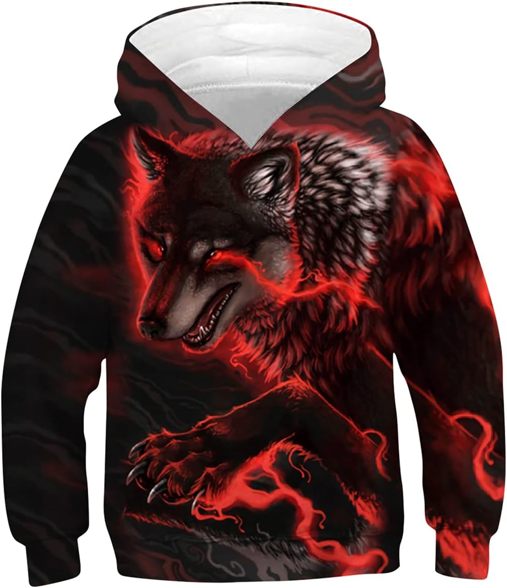 Belovecol Boys Girls Hoodies 3D Novelty Pullover Kids Funny Pullover Sweatshirts...