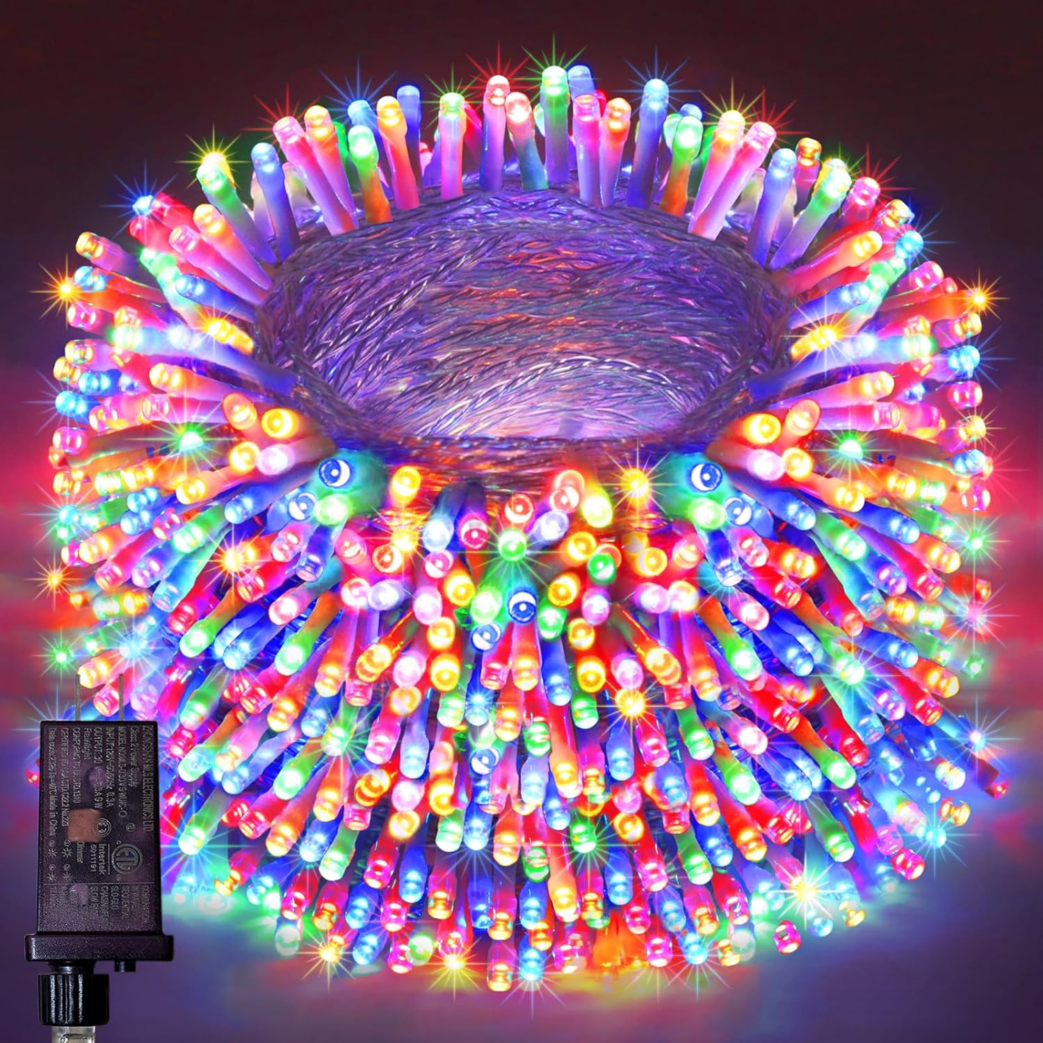 393Ft 1000LED Christmas Lights Outdoor Decorations 8 Modes & Memory Timer Christ...