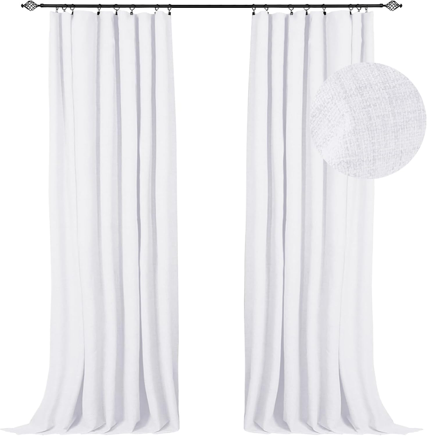 100% Blackout Shield Full Blackout Curtains for Bedroom 102 inch Length 2 Panels...