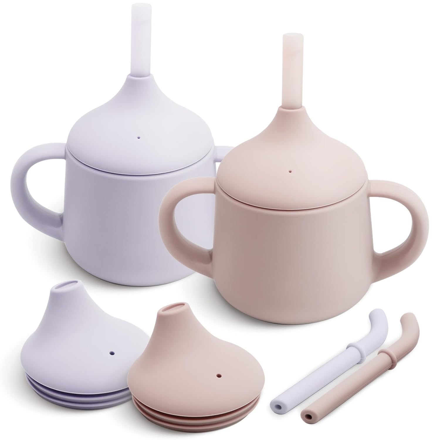 Moonkie Silicone Baby Sippy Cups | 3 Stages Training Cup Straw Cup for Infants T...
