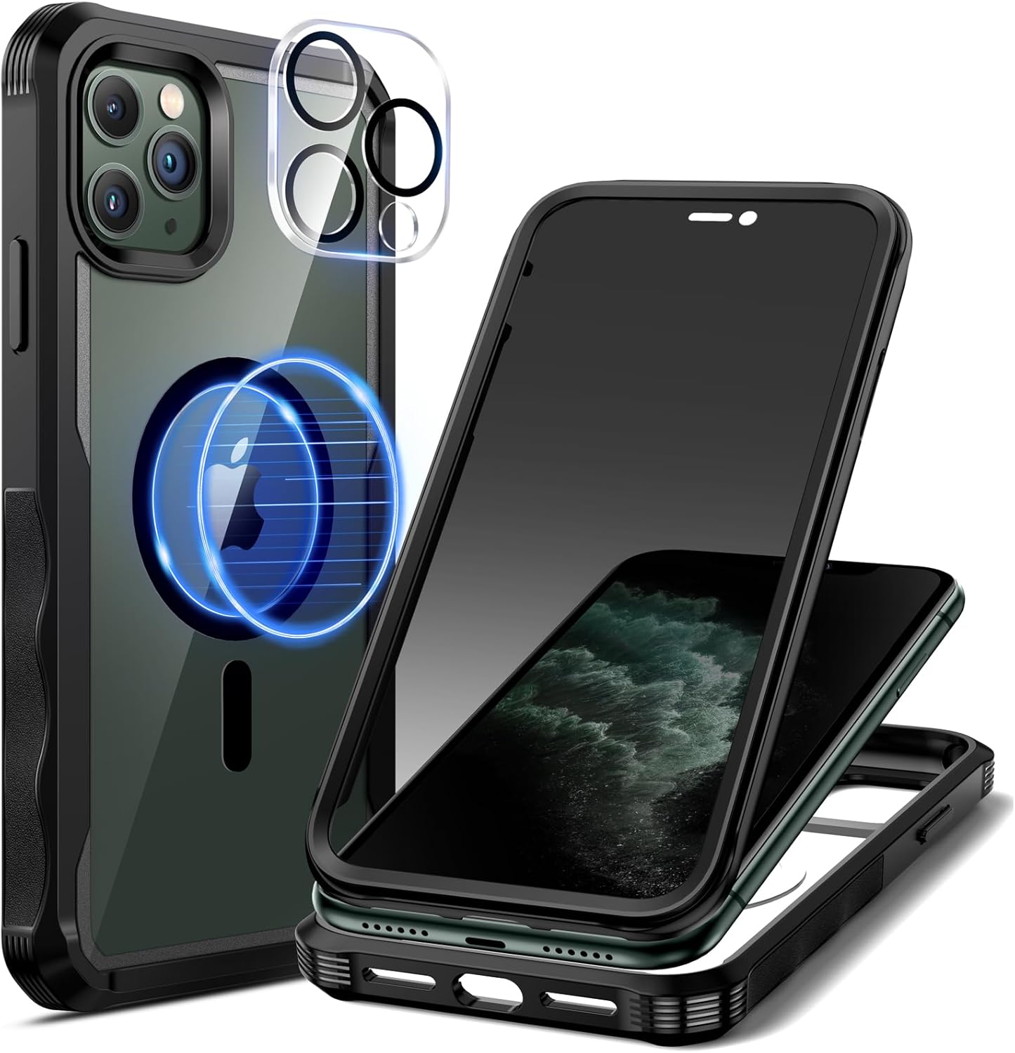 seacosmo Magnetic for iPhone 11 Pro Max Case, Full Body Protection and Built-in...