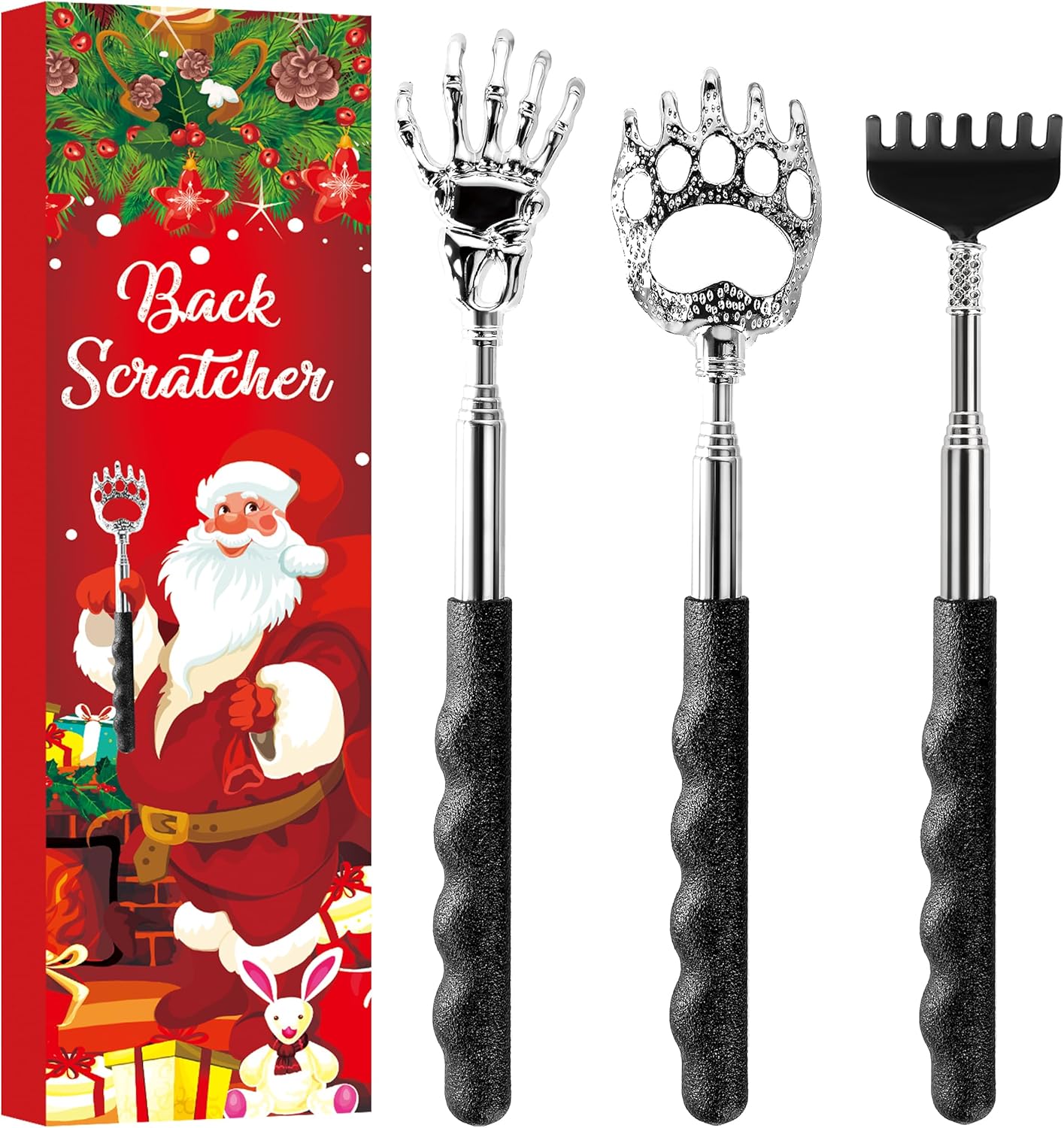 Back Scratcher Extendable Christmas Gifts Stocking Stuffer for Men Women Dad Adu...