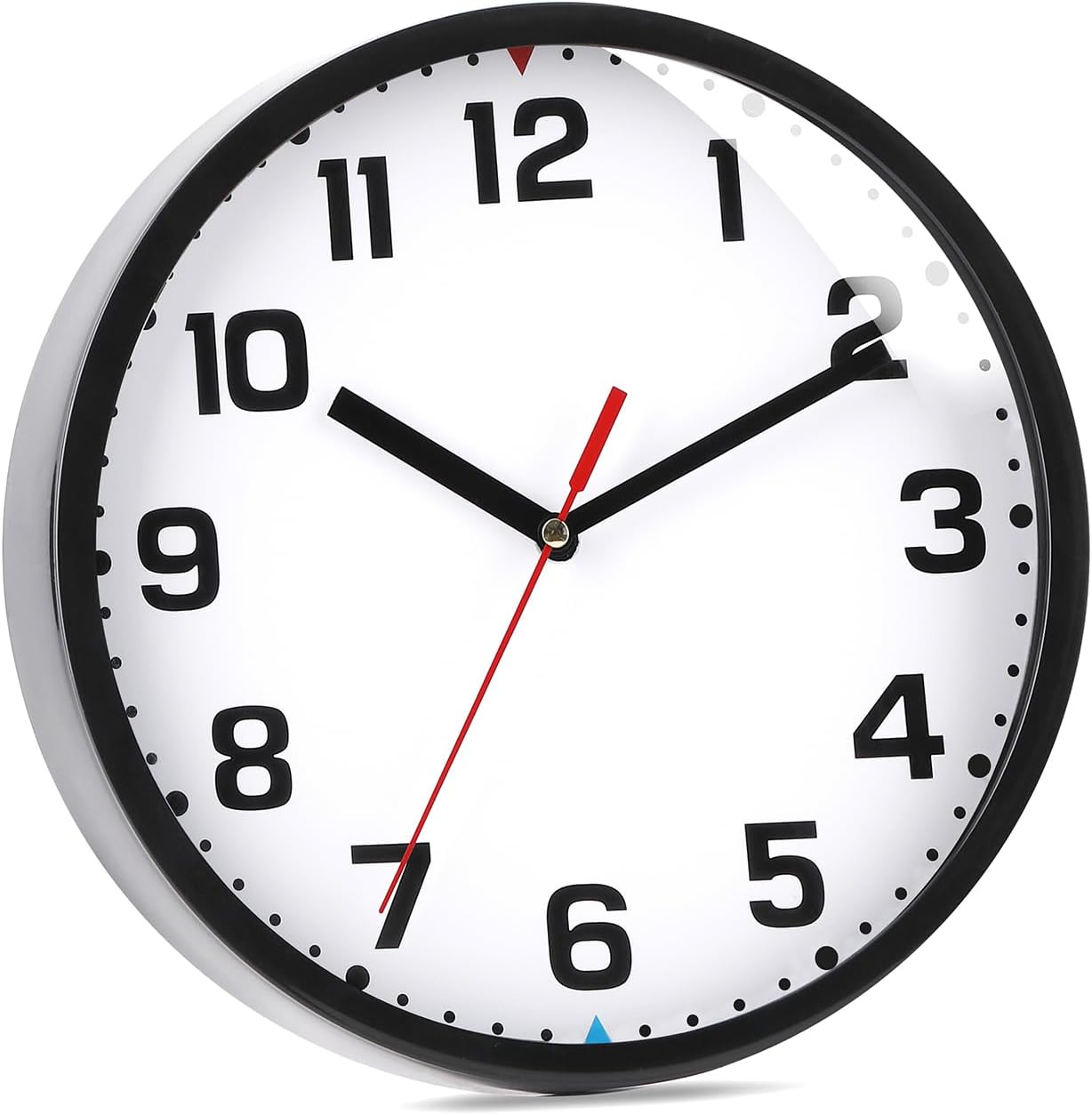 Wall Clock 9 Inch Battery Operated Silent Non-ticking Wall Clock Modern Quartz D...