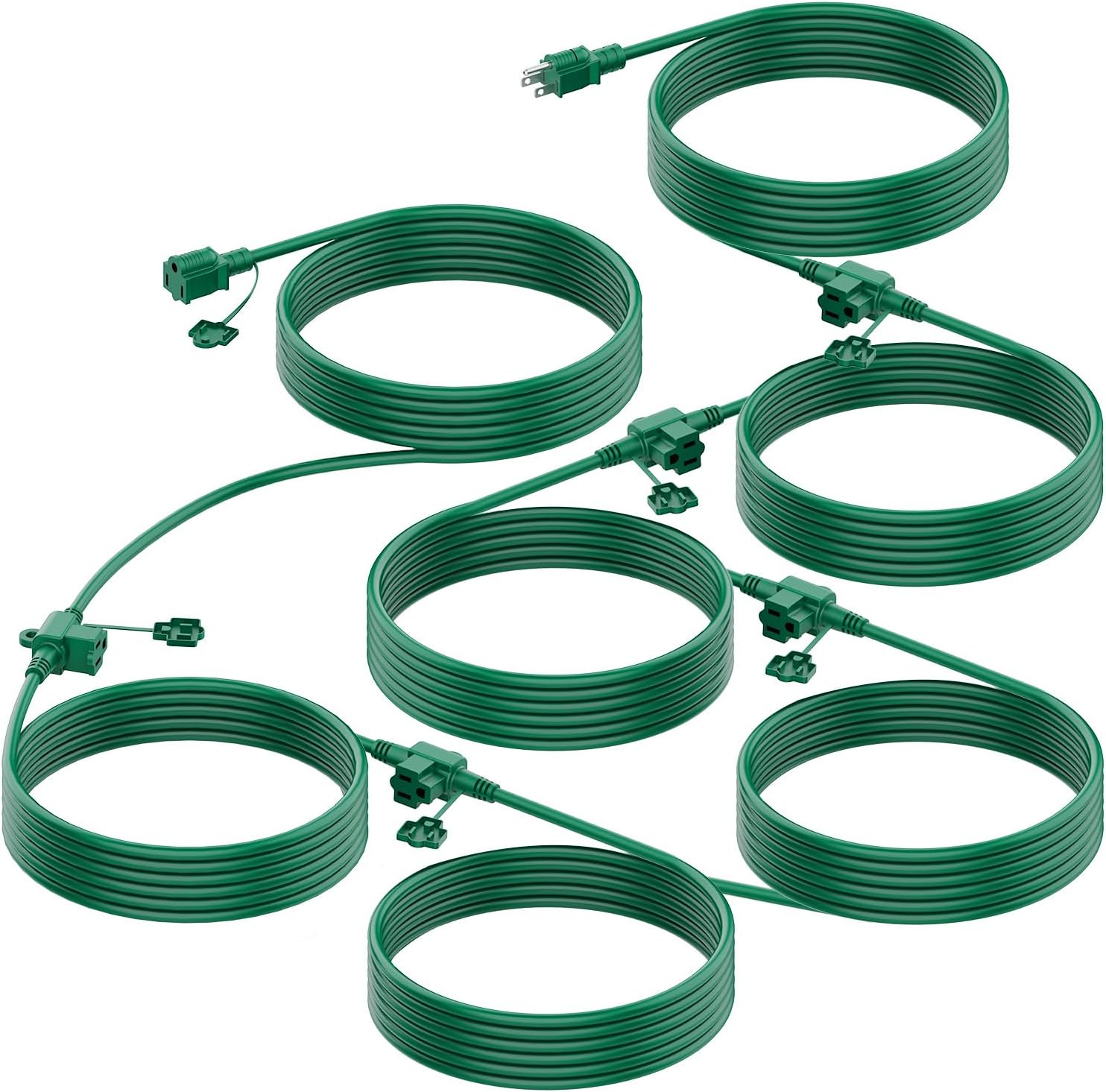 Outdoor Extension Cord Multiple Outlet, 50 Ft Chri...